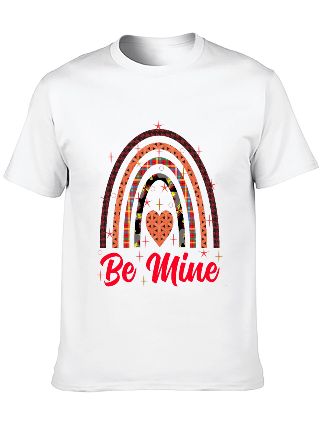 Be Mine Rainbow Heart Valentines Day T-Shirt