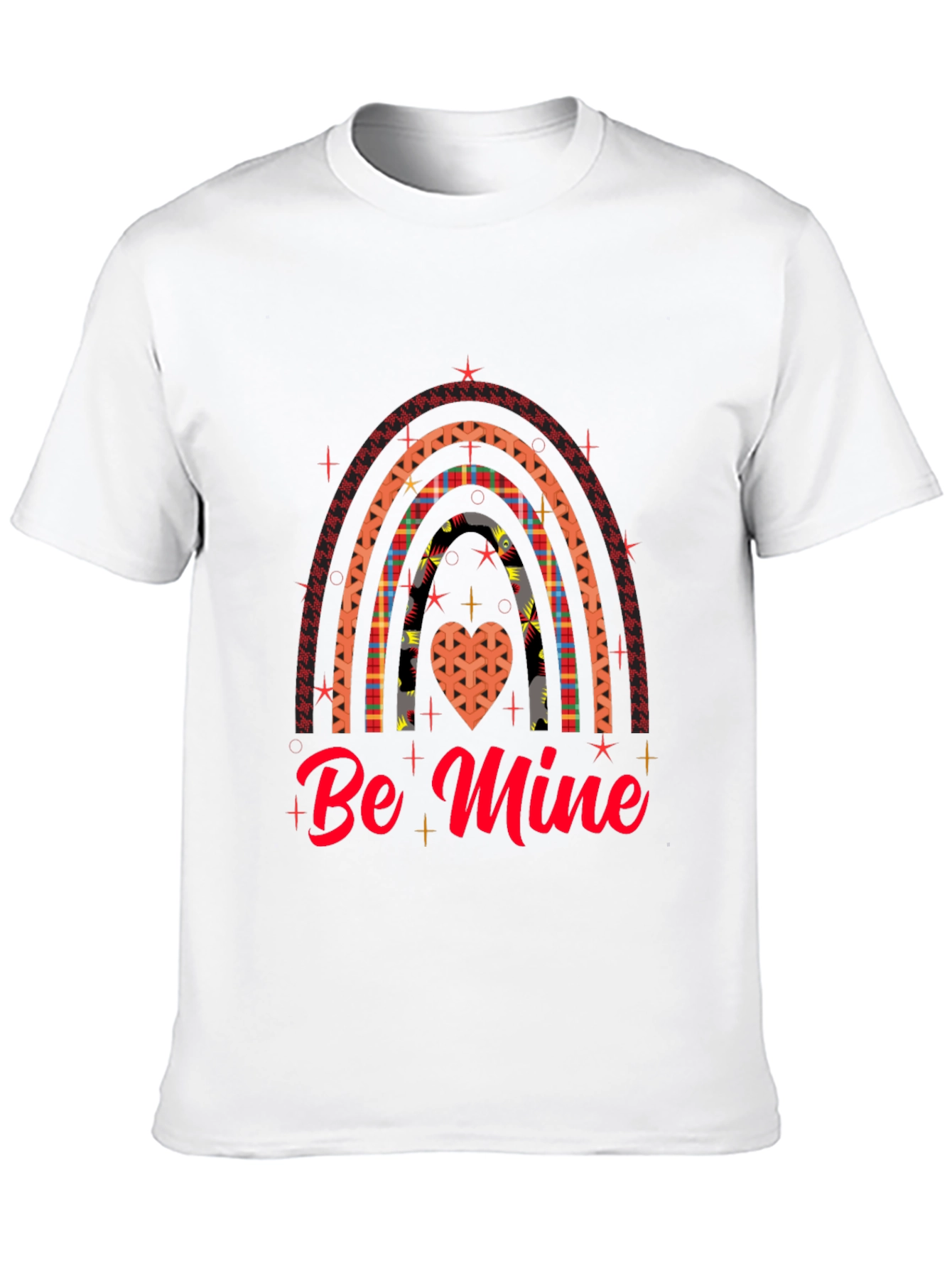Be Mine Rainbow Heart Valentines Day T-Shirt