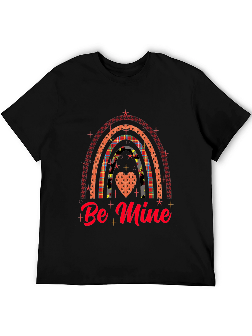 Be Mine Rainbow Heart Valentines Day T-Shirt