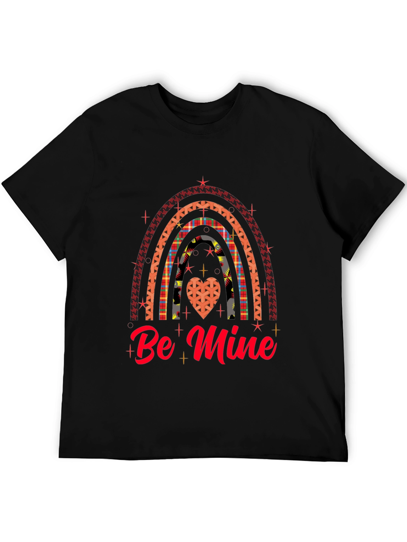 Be Mine Rainbow Heart Valentines Day T-Shirt