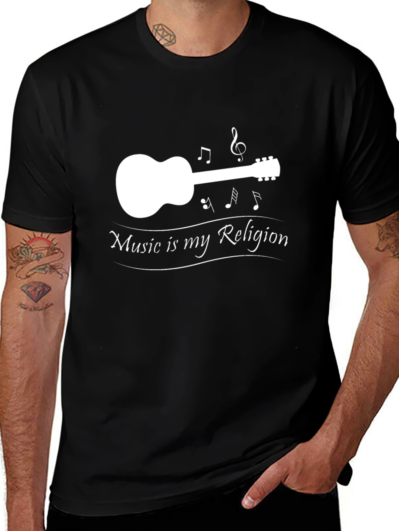 Music is My Religion Black T-Shirt