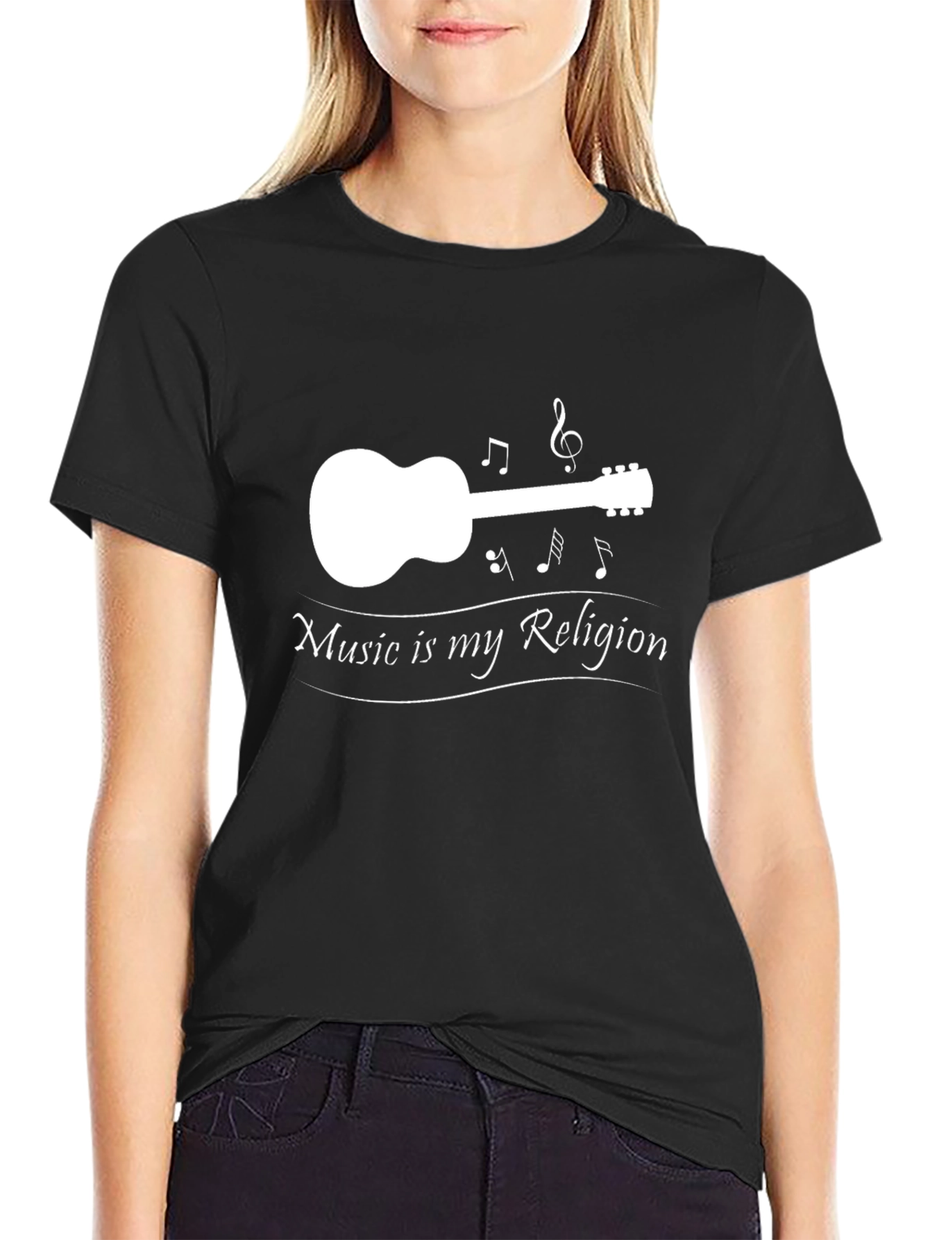 Music is My Religion Black T-Shirt