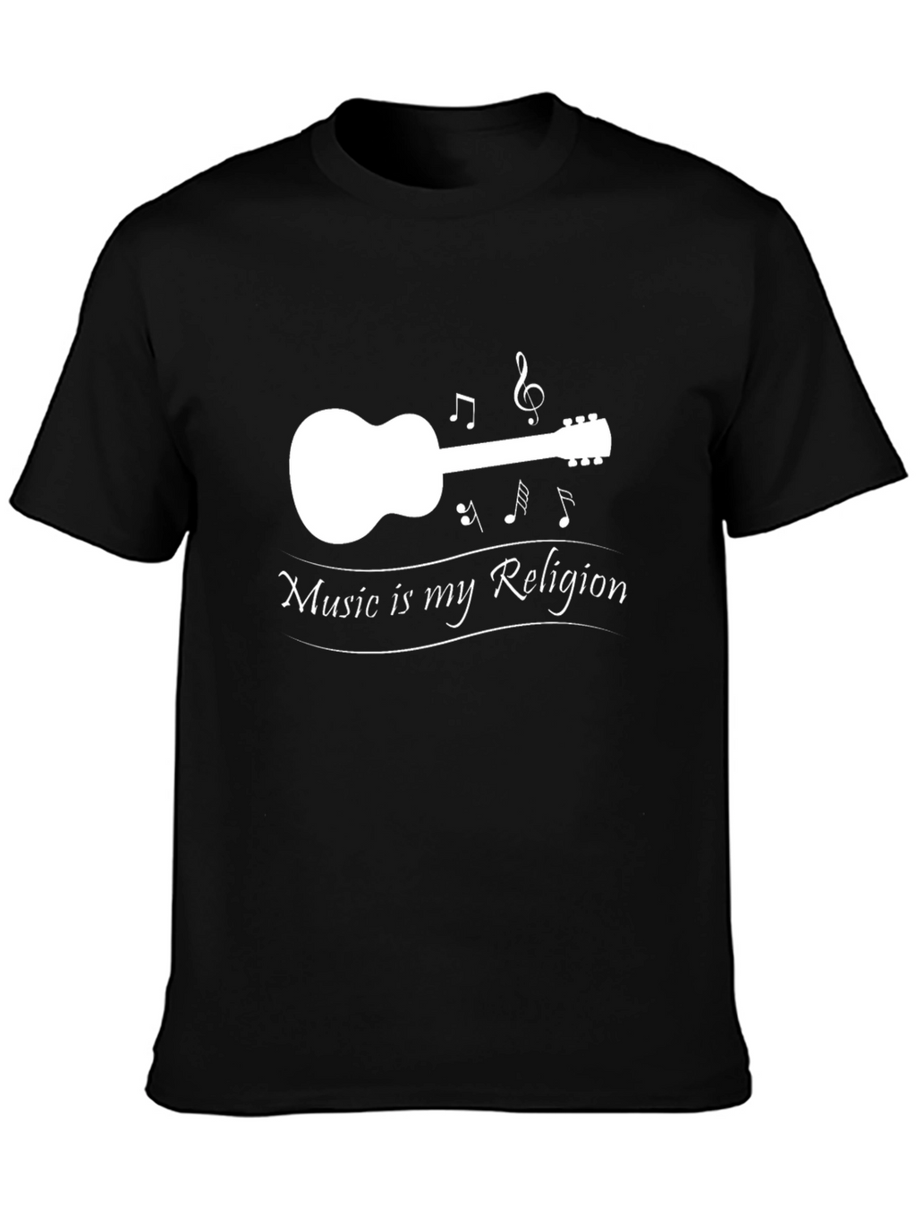 Music is My Religion Black T-Shirt