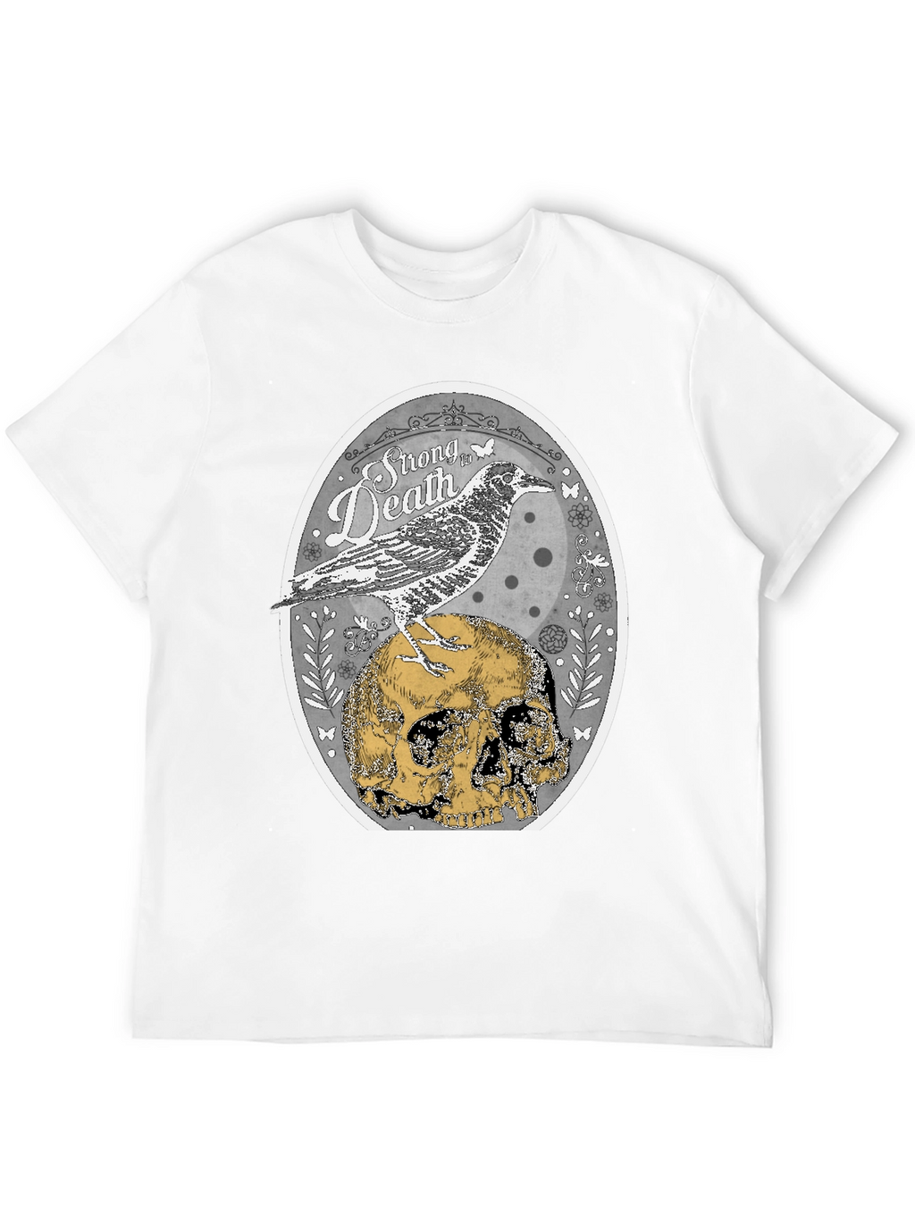 Raven & Skull Graphic T-Shirt - Strong in Death