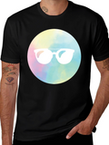 Cool Shades Graphic Tee - Black Cotton Blend