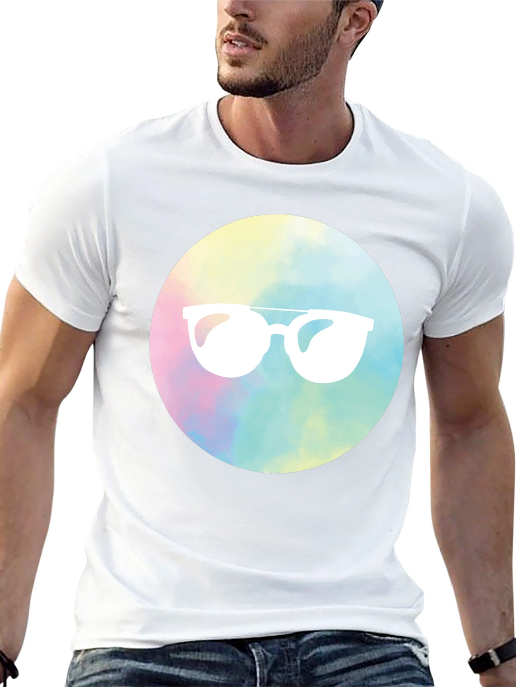 Cool Shades Graphic Tee - Black Cotton Blend