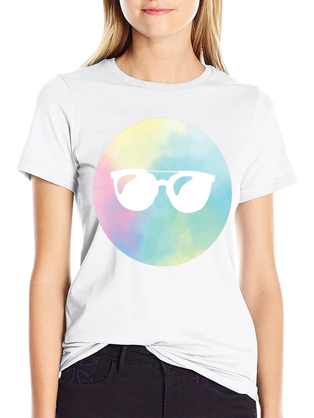 Cool Shades Graphic Tee - Black Cotton Blend