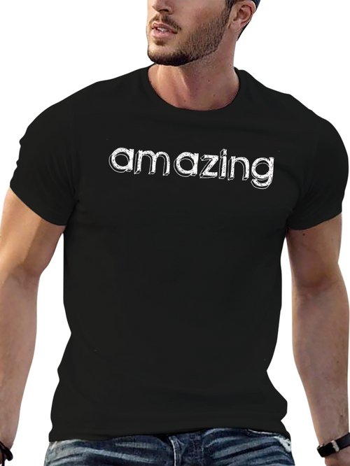 Amazing Graphic Tee - Black Casual T-Shirt