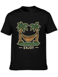 Enjoy Palm Tree Hammock Graphic Tee