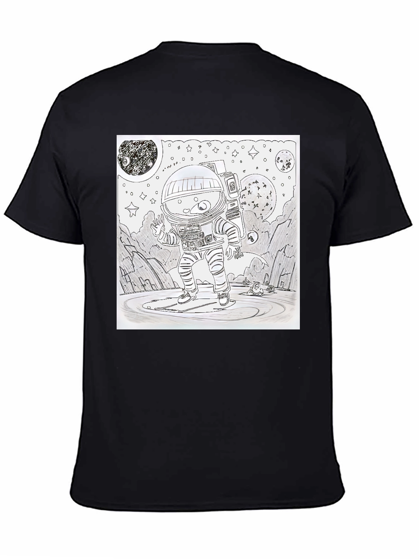 Astronaut Graphic T-Shirt - Space Explorer Design