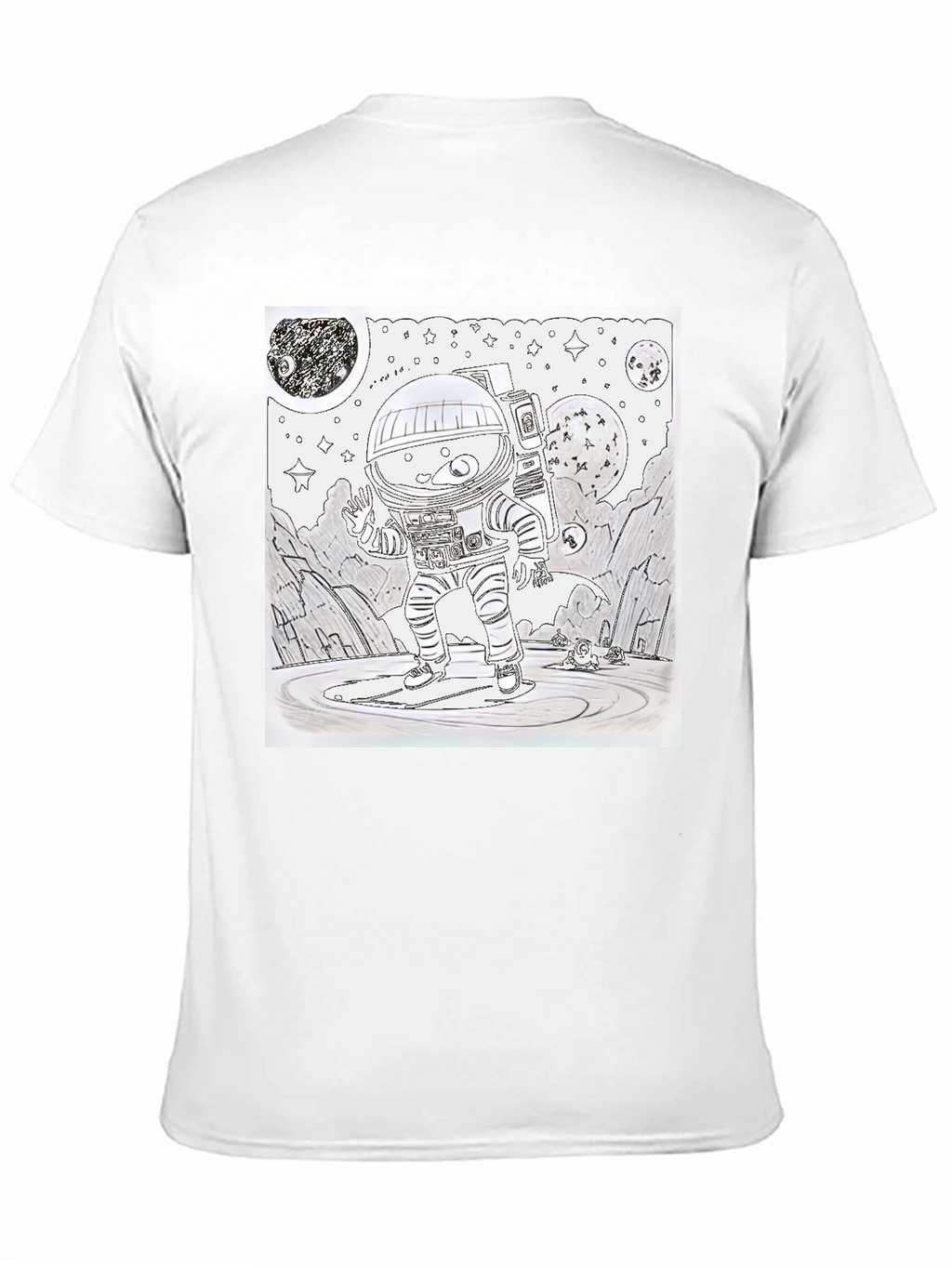 Astronaut Graphic T-Shirt - Space Explorer Design