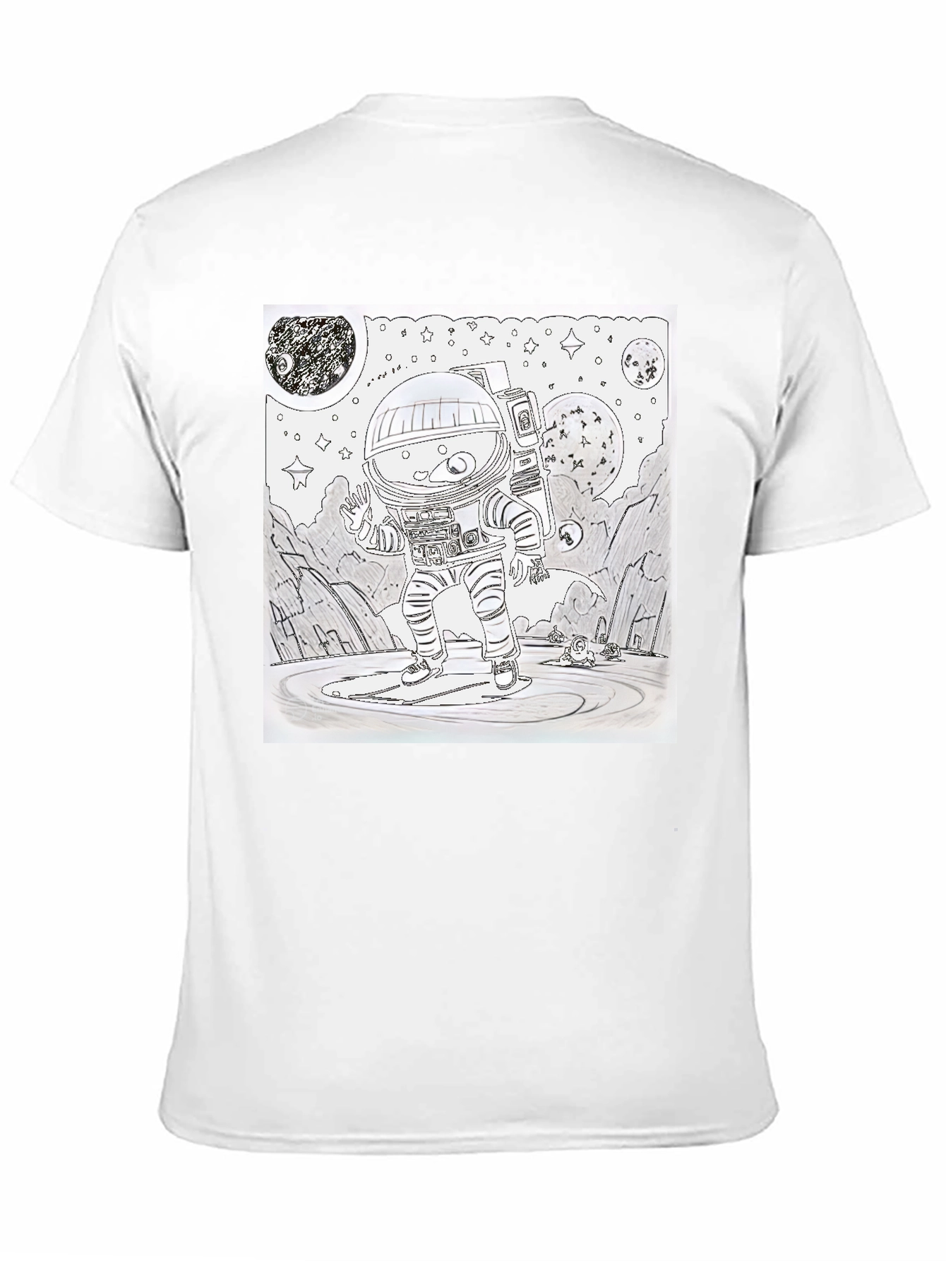Astronaut Graphic T-Shirt - Space Explorer Design