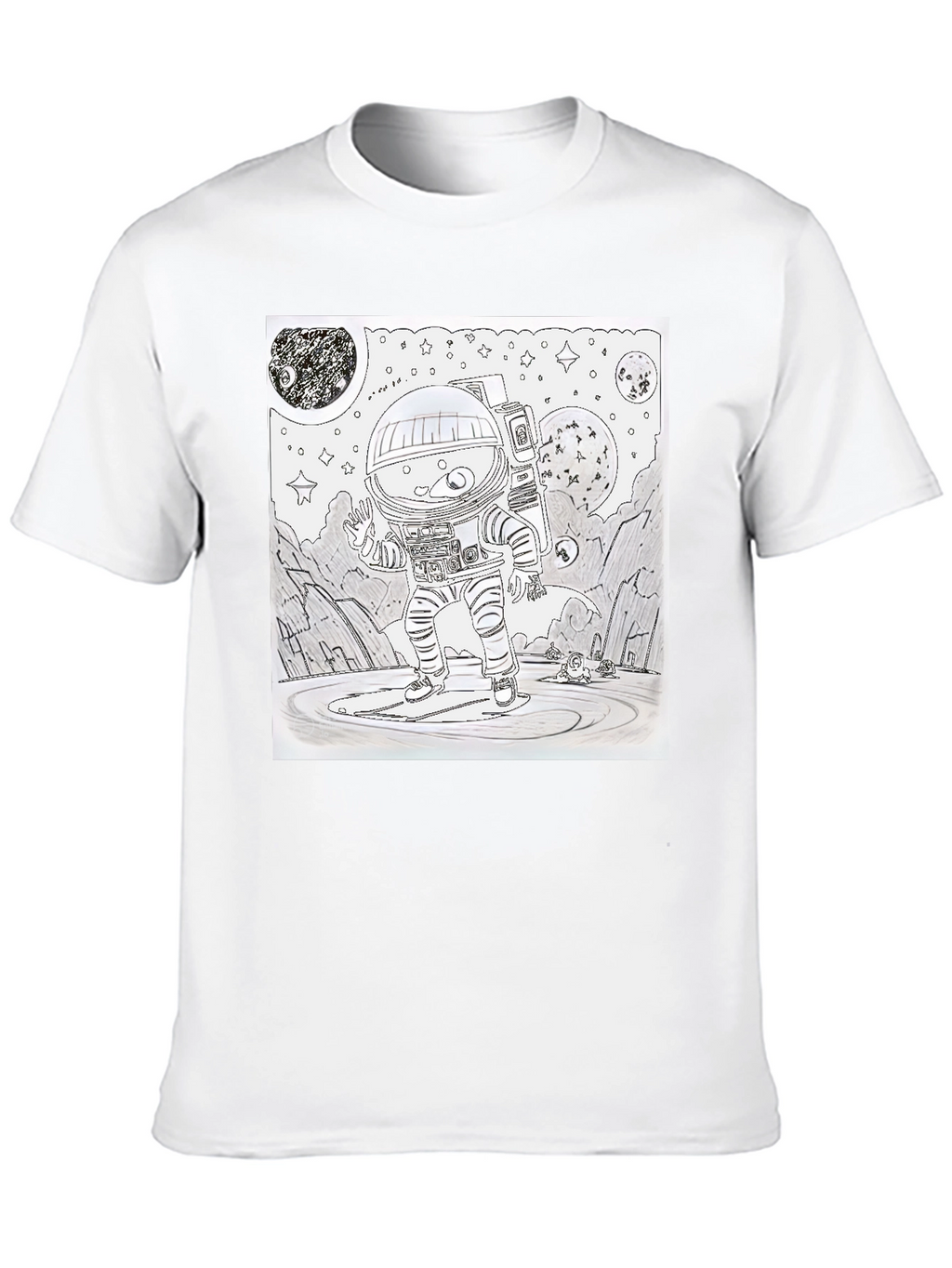 Astronaut Graphic T-Shirt - Space Explorer Design