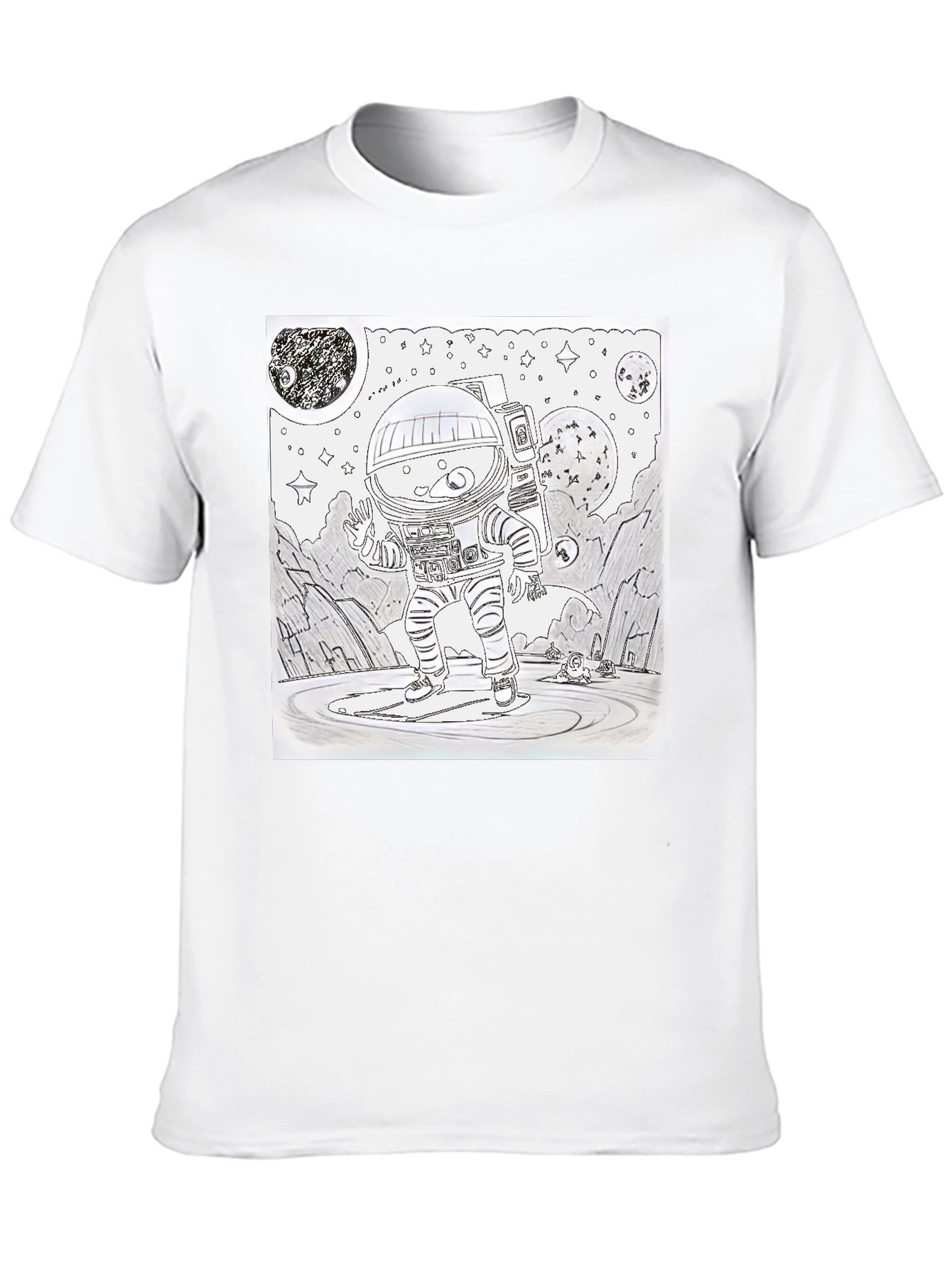 Astronaut Graphic T-Shirt - Space Explorer Design
