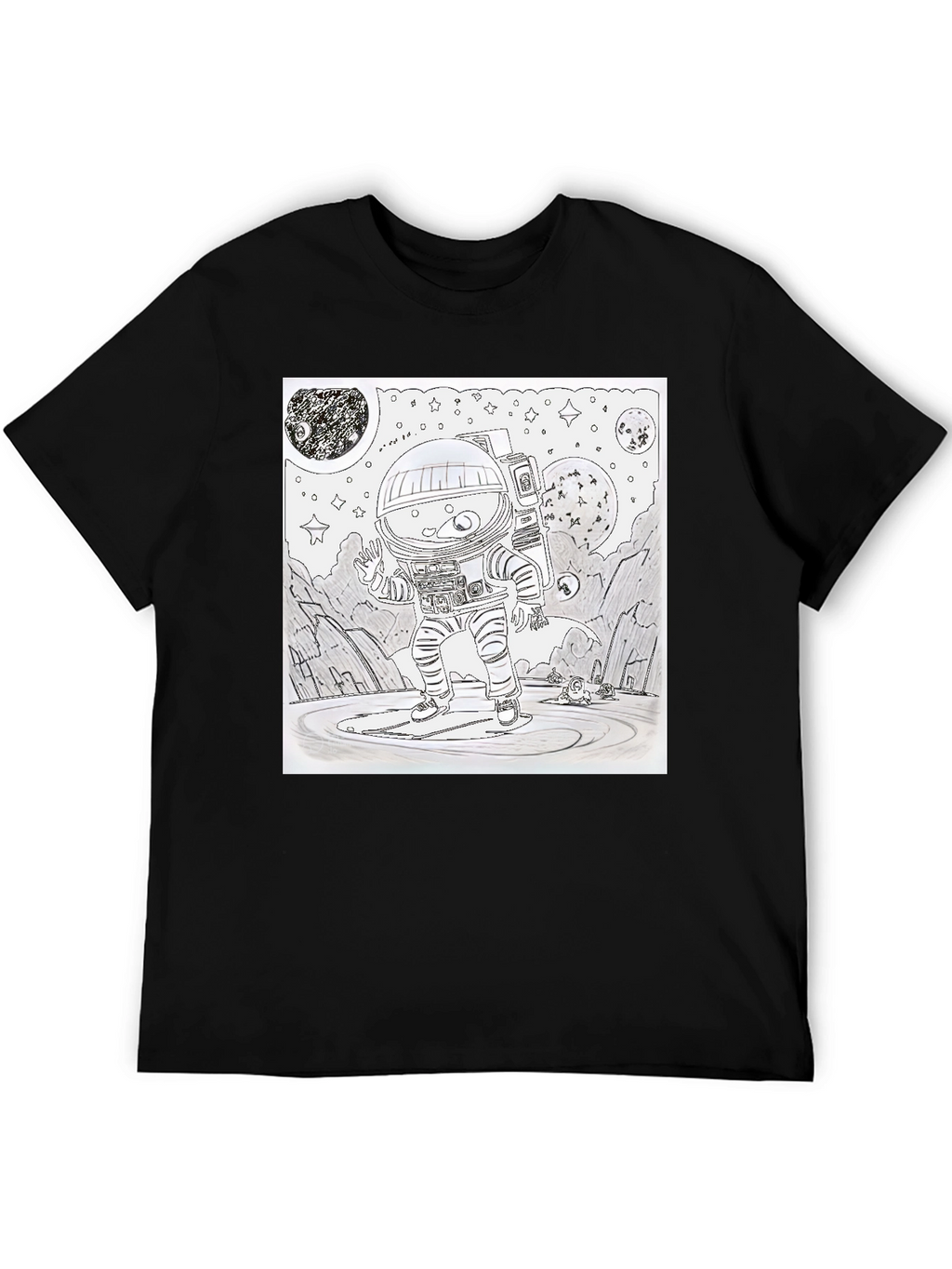Astronaut Graphic T-Shirt - Space Explorer Design