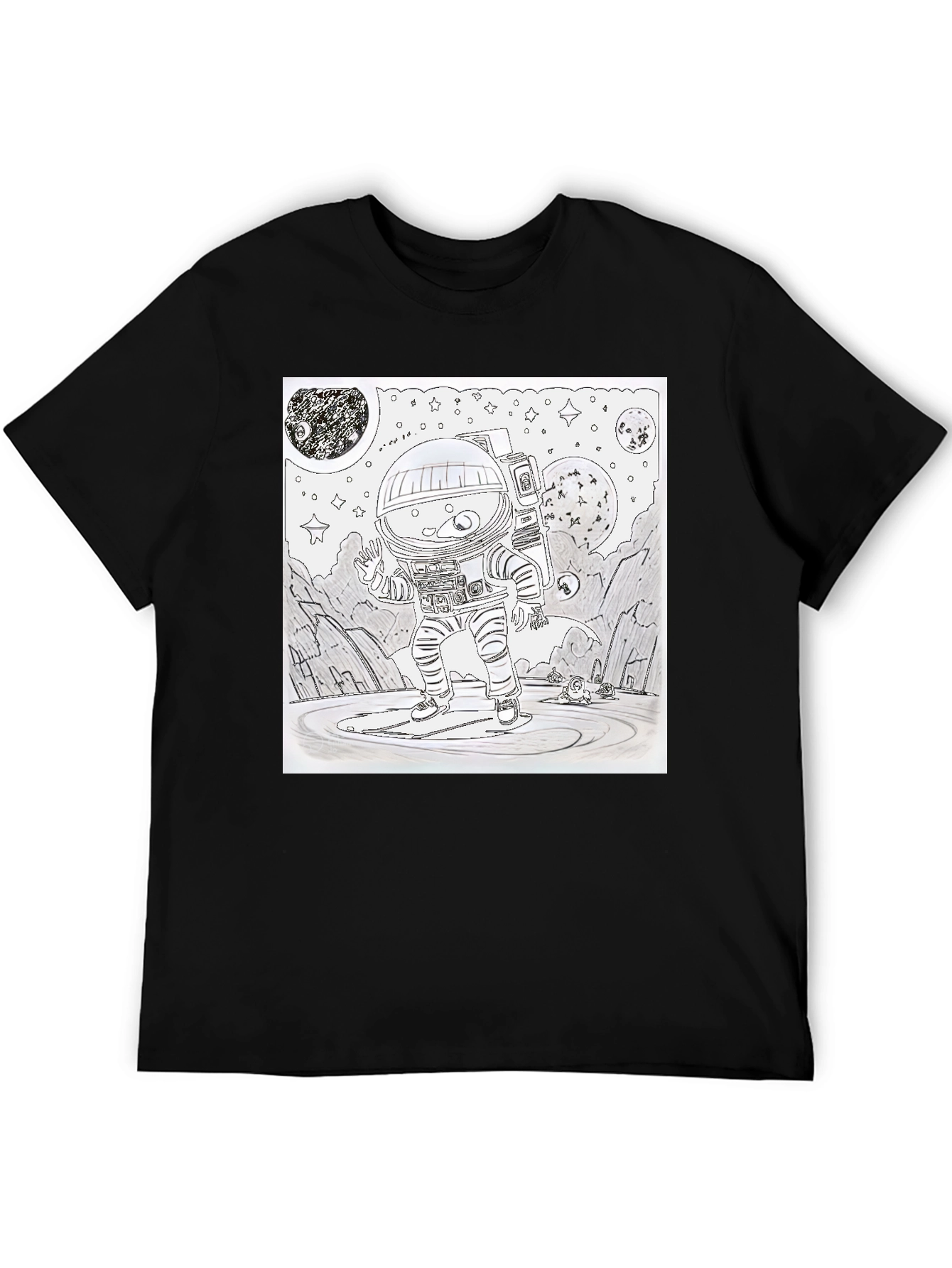 Astronaut Graphic T-Shirt - Space Explorer Design
