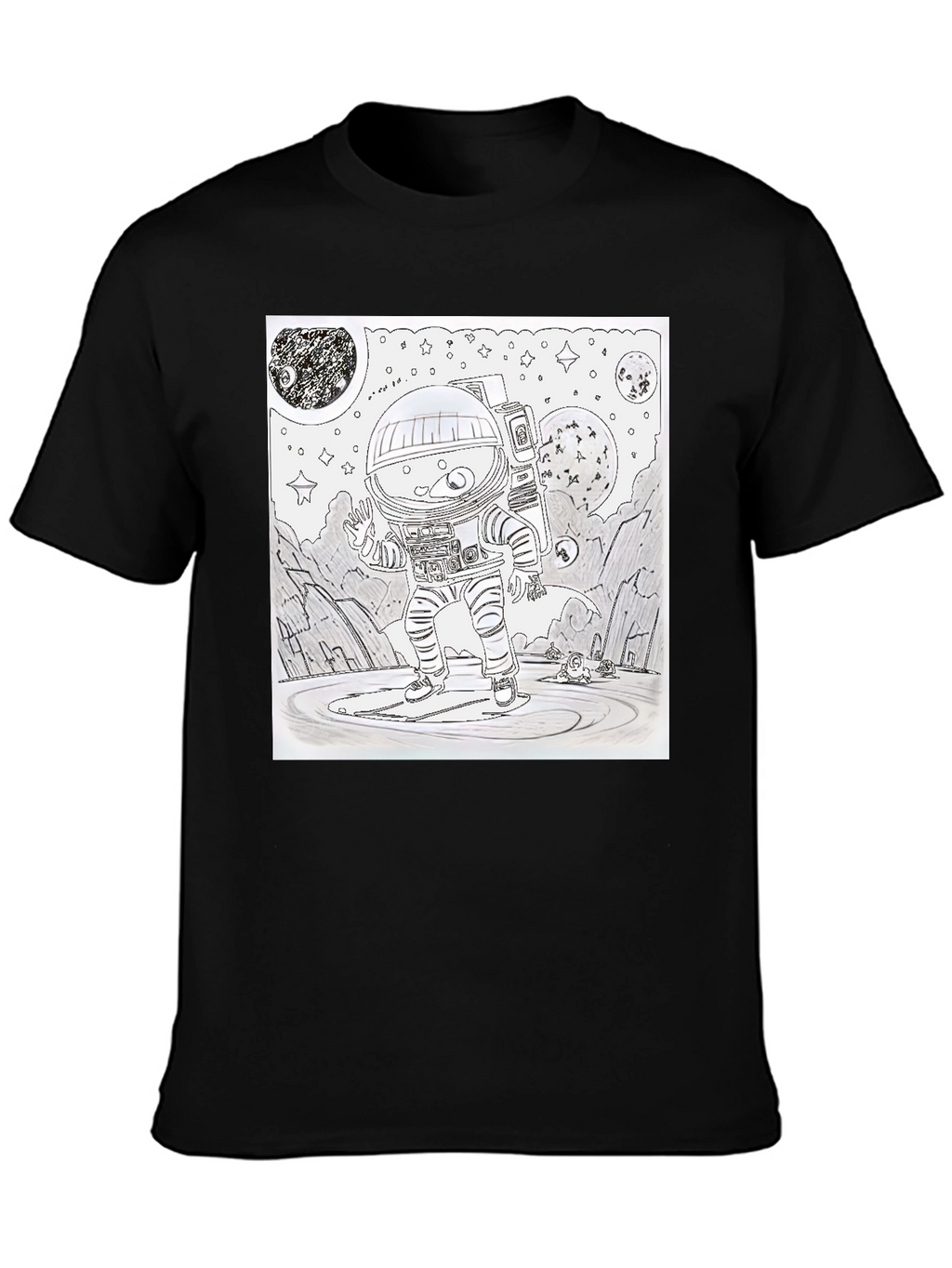 Astronaut Graphic T-Shirt - Space Explorer Design