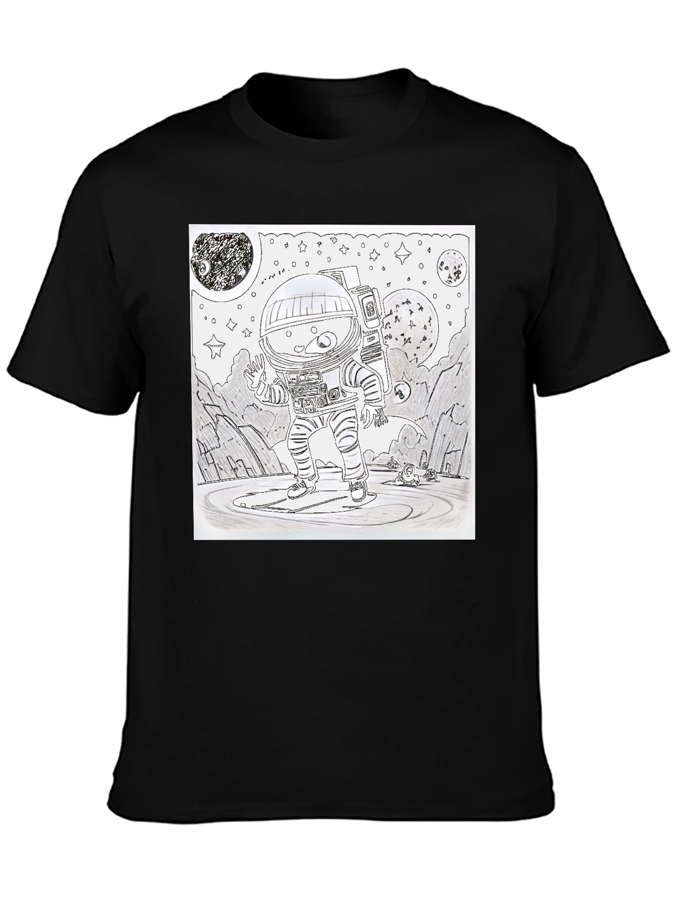 Astronaut Graphic T-Shirt - Space Explorer Design