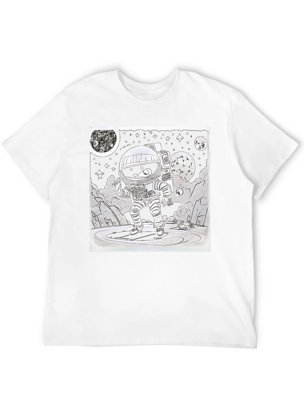 Astronaut Graphic T-Shirt - Space Explorer Design