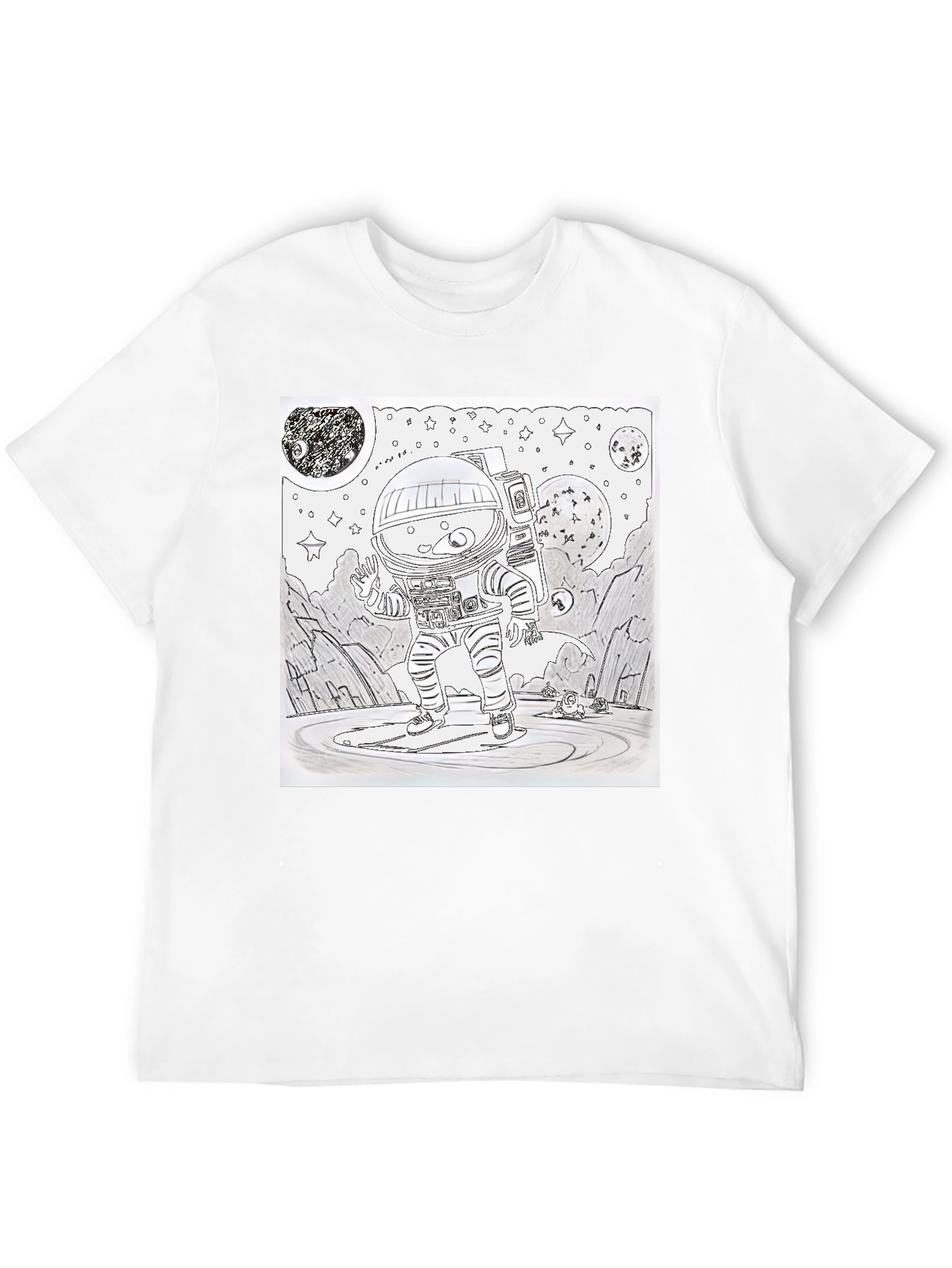 Astronaut Graphic T-Shirt - Space Explorer Design