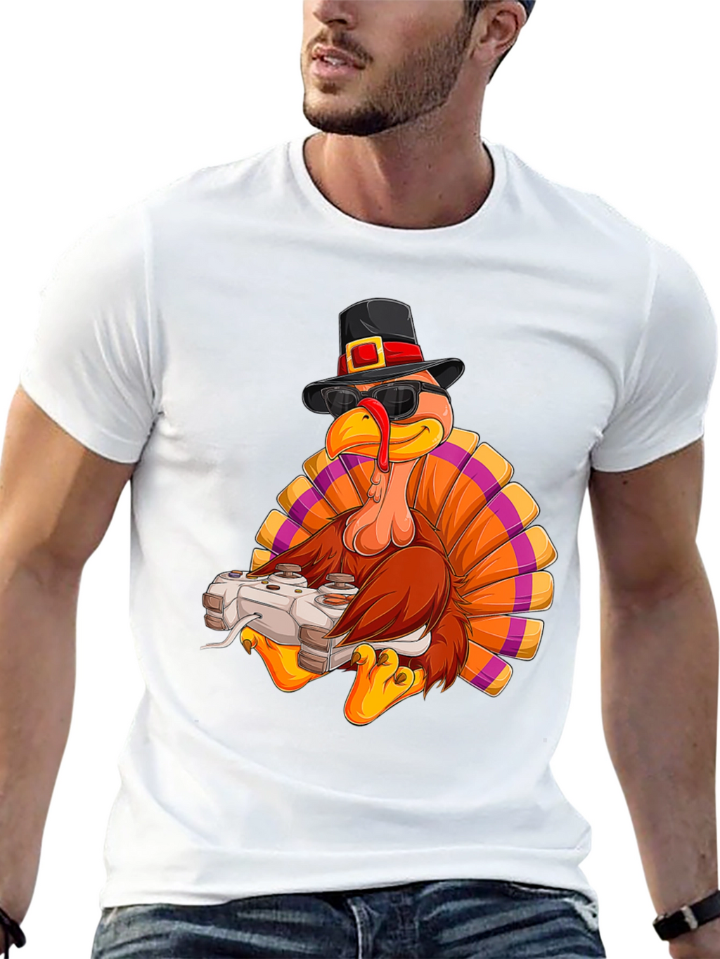Gaming Turkey Thanksgiving T-Shirt