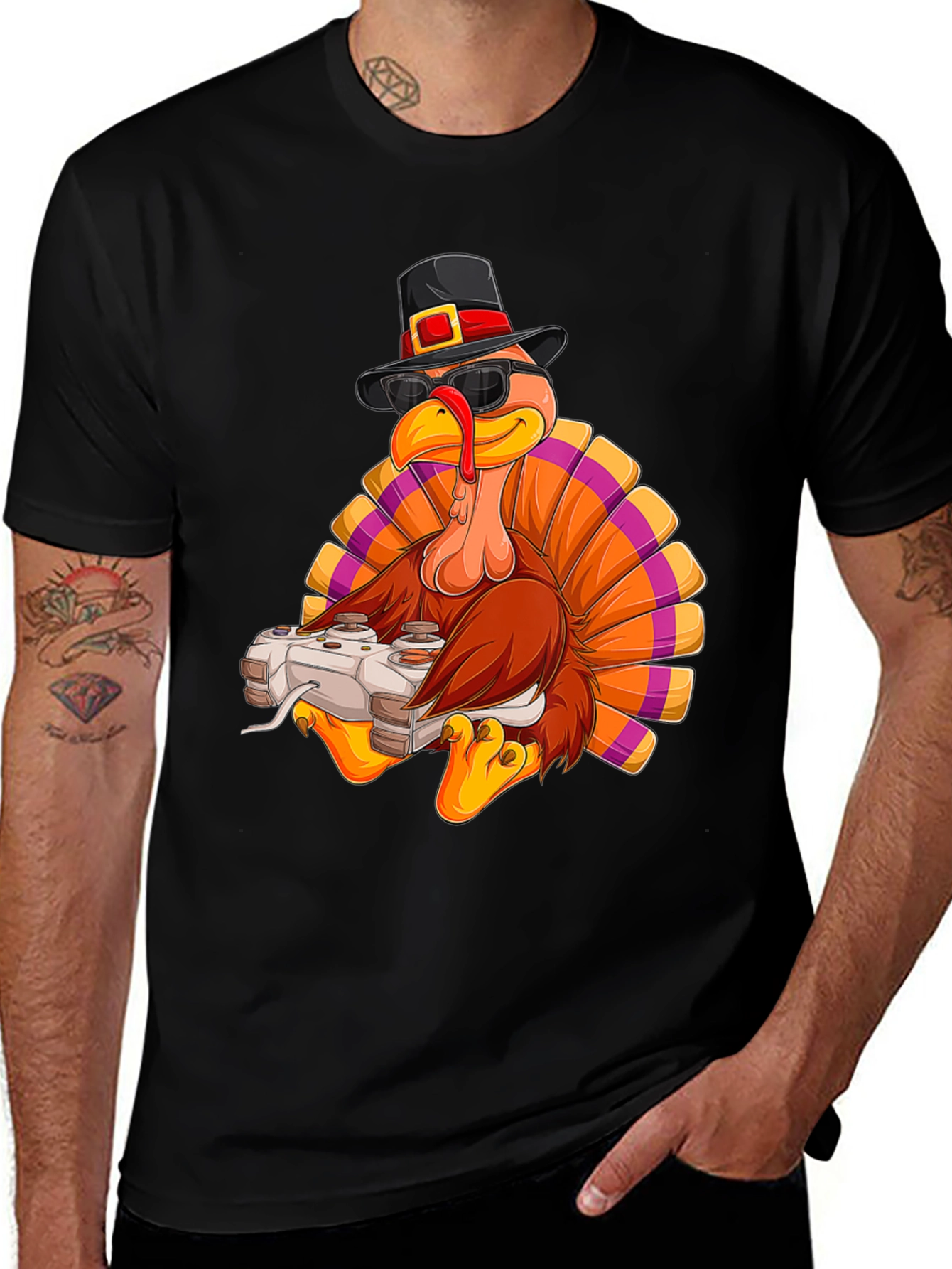 Gaming Turkey Thanksgiving T-Shirt