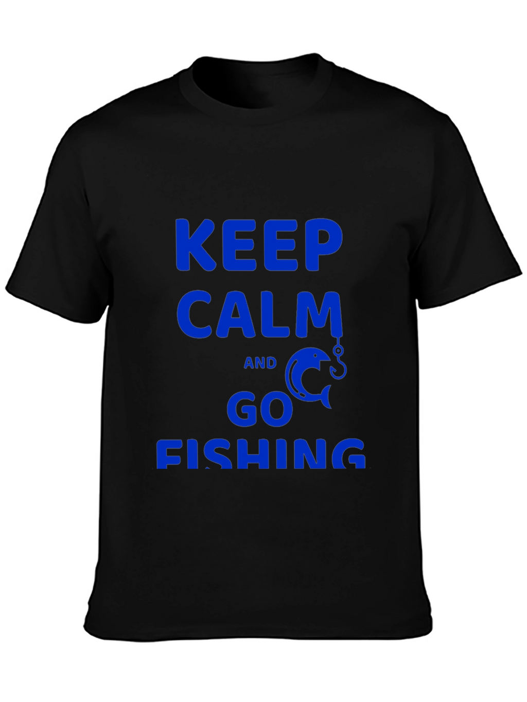 Keep Calm and Go Fishing Black T-Shirt