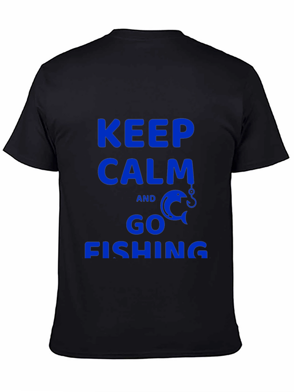 Keep Calm and Go Fishing Black T-Shirt