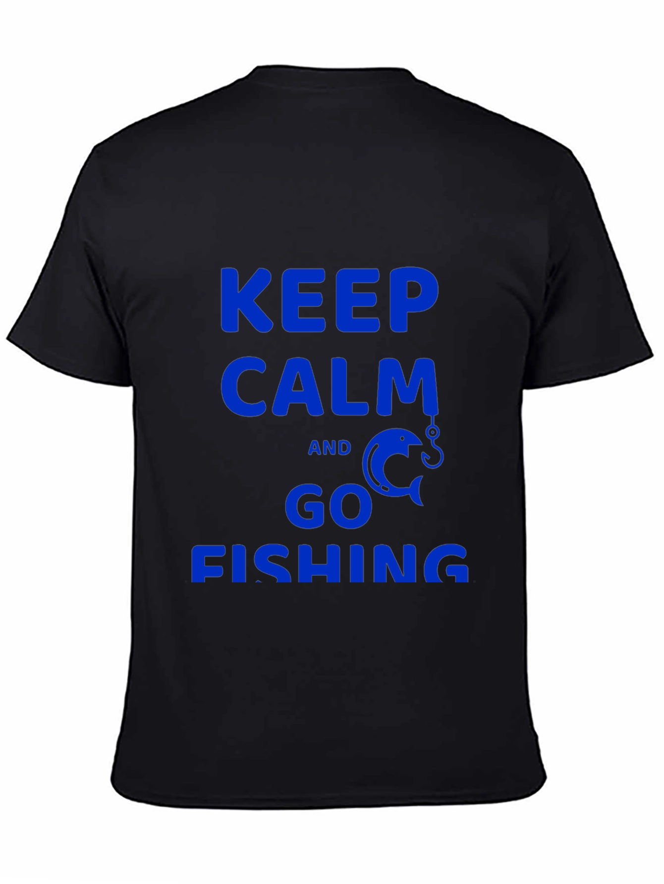 Keep Calm and Go Fishing Black T-Shirt
