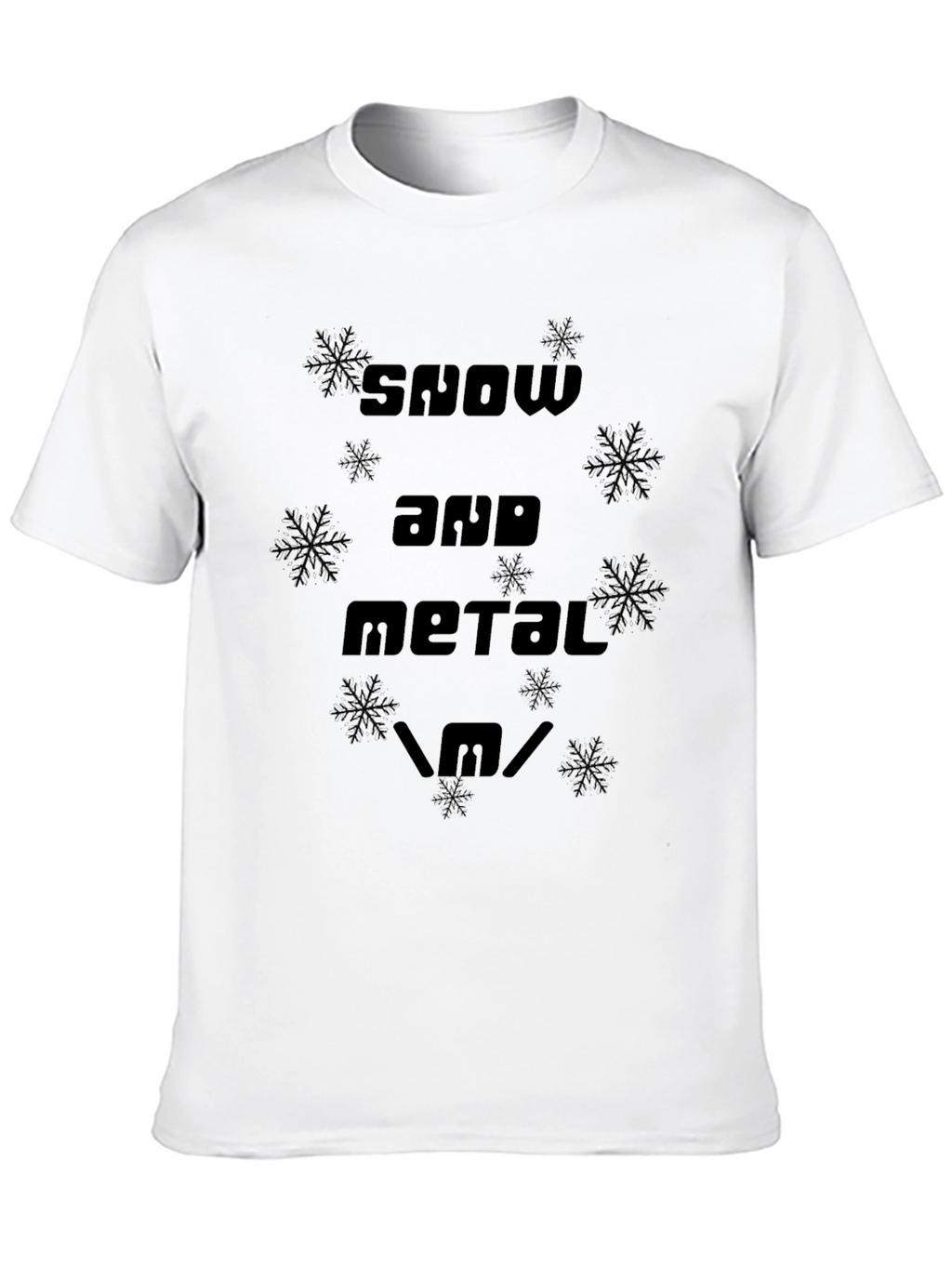 Snow and Metal T-Shirt - Heavy Metal Winter Apparel