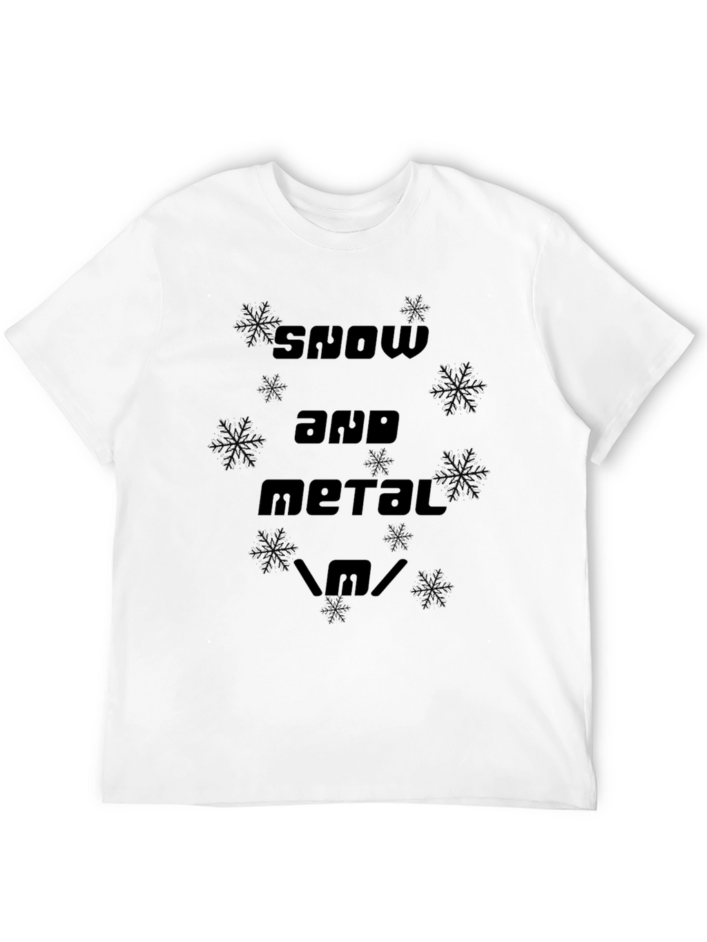 Snow and Metal T-Shirt - Heavy Metal Winter Apparel