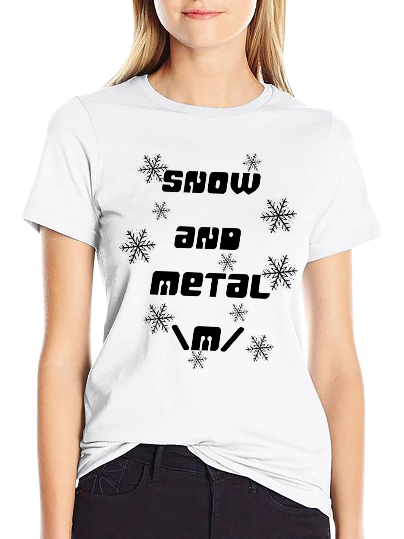 Snow and Metal T-Shirt - Heavy Metal Winter Apparel