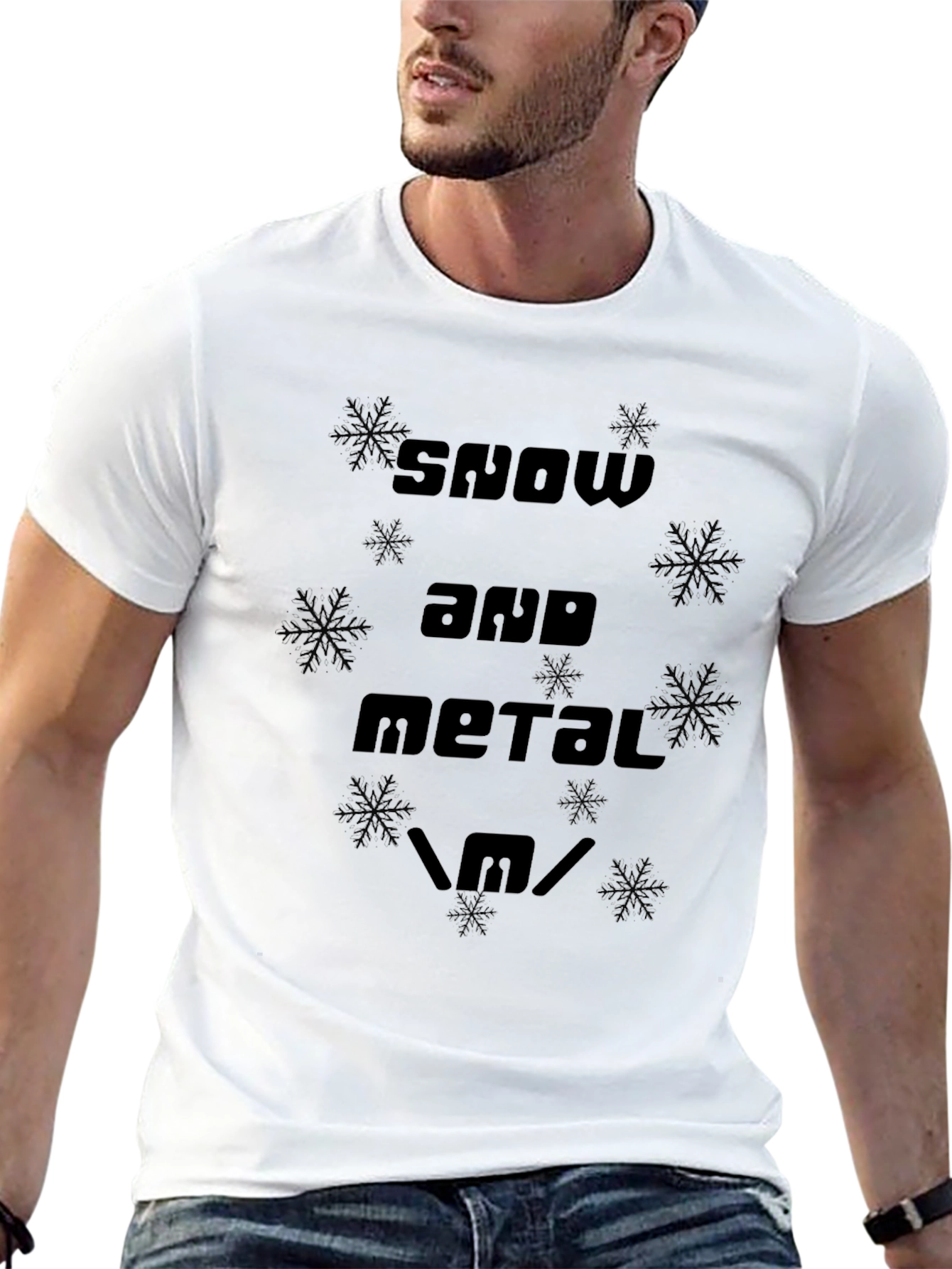 Snow and Metal T-Shirt - Heavy Metal Winter Apparel