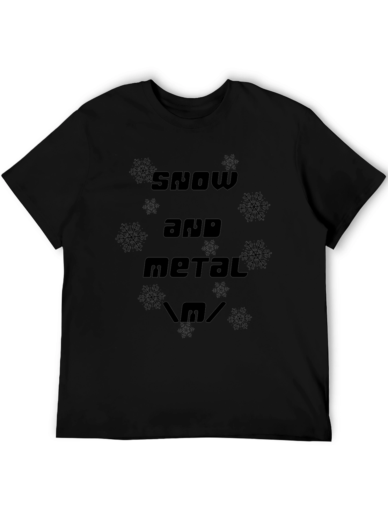 Snow and Metal T-Shirt - Heavy Metal Winter Apparel