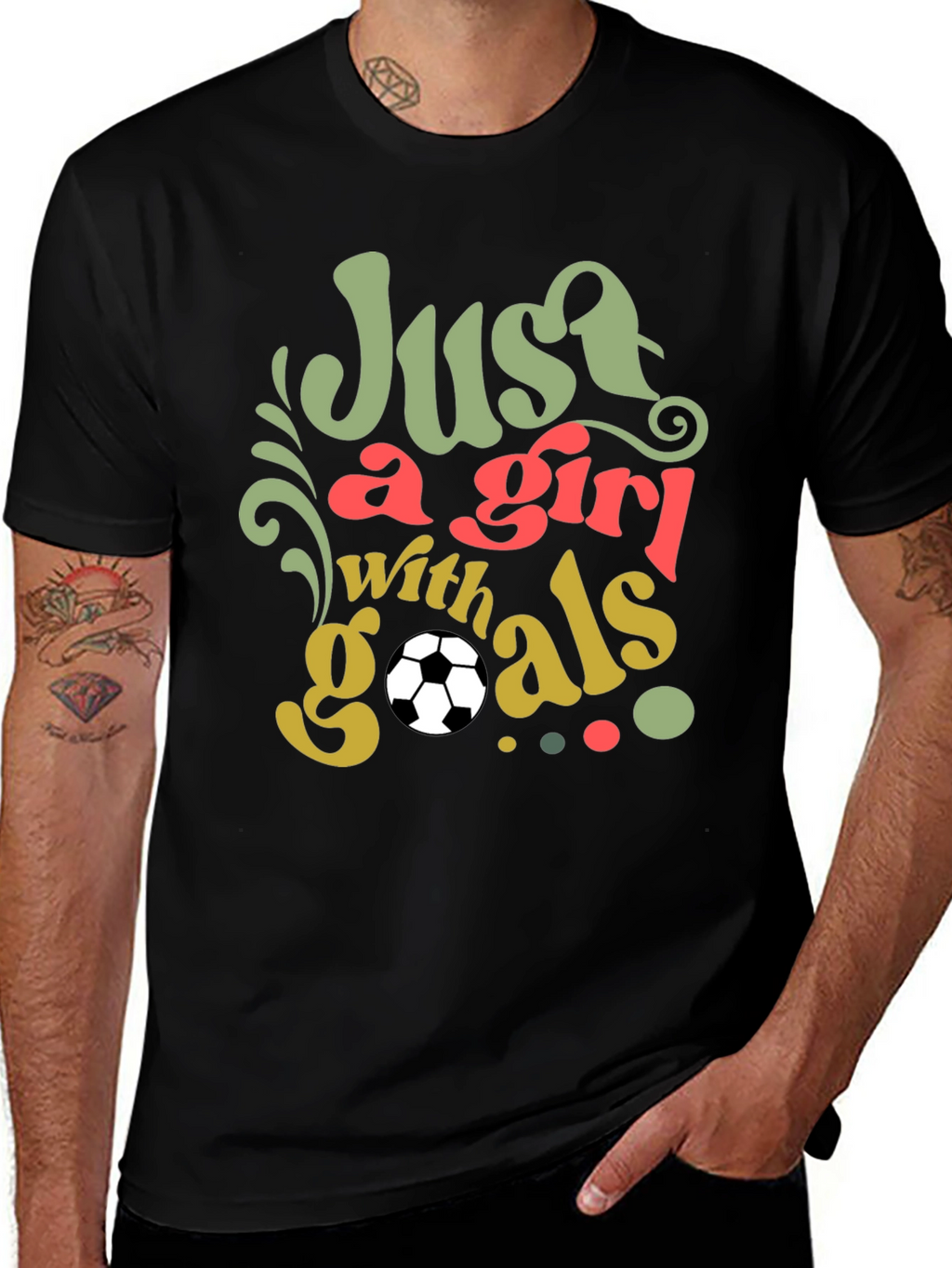 Just a Girl with Goals Soccer T-Shirt