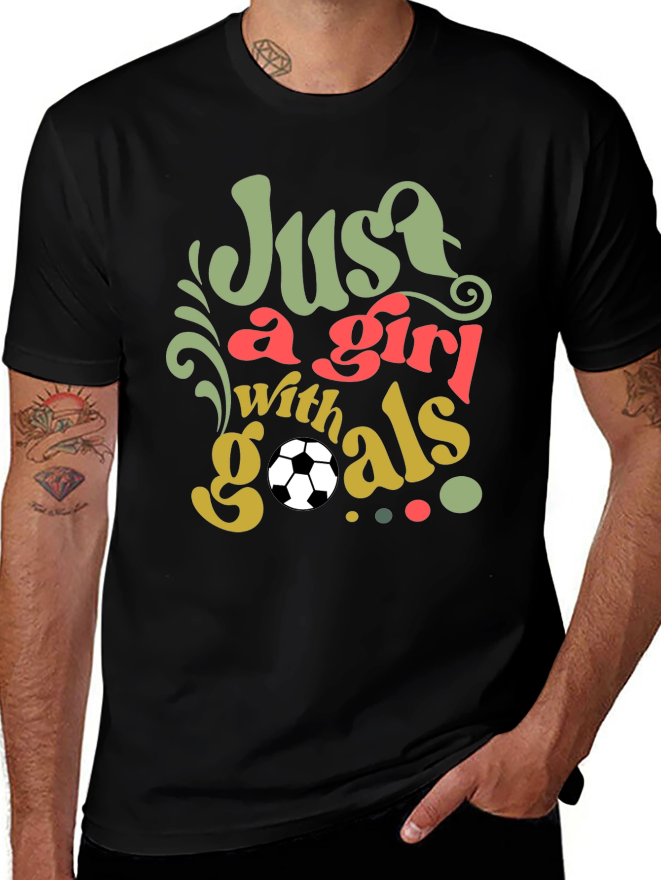 Just a Girl with Goals Soccer T-Shirt