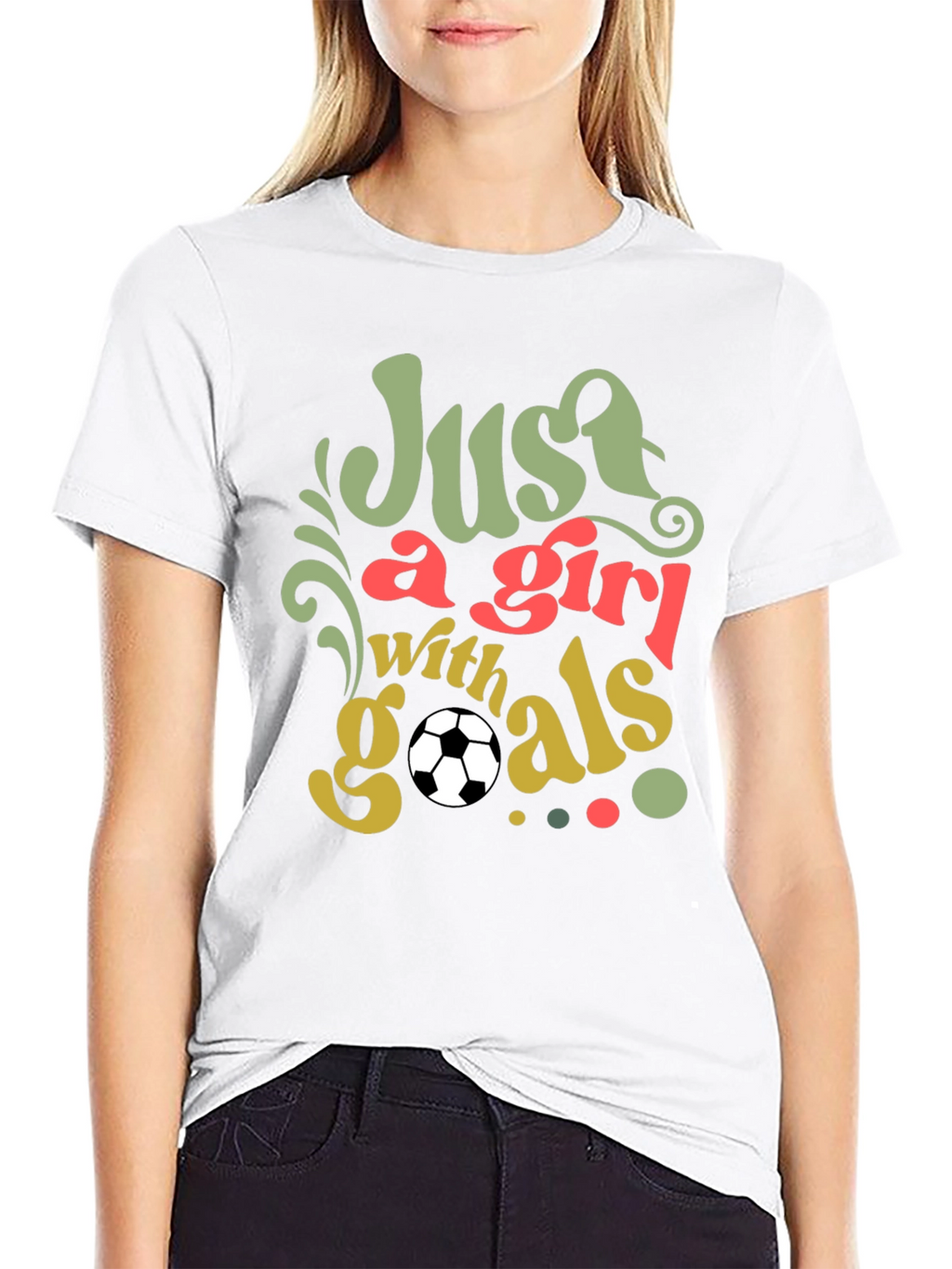 Just a Girl with Goals Soccer T-Shirt