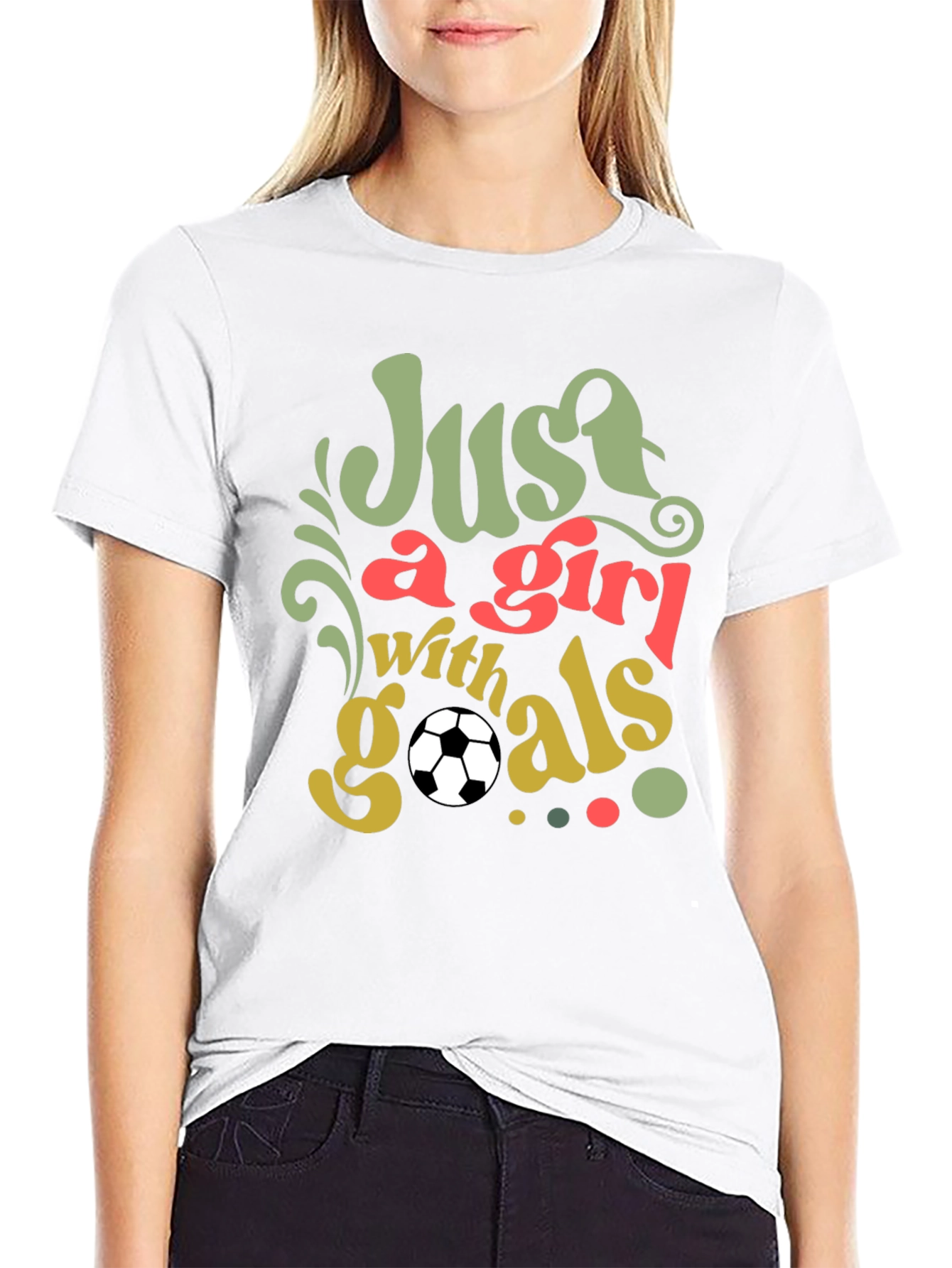 Just a Girl with Goals Soccer T-Shirt