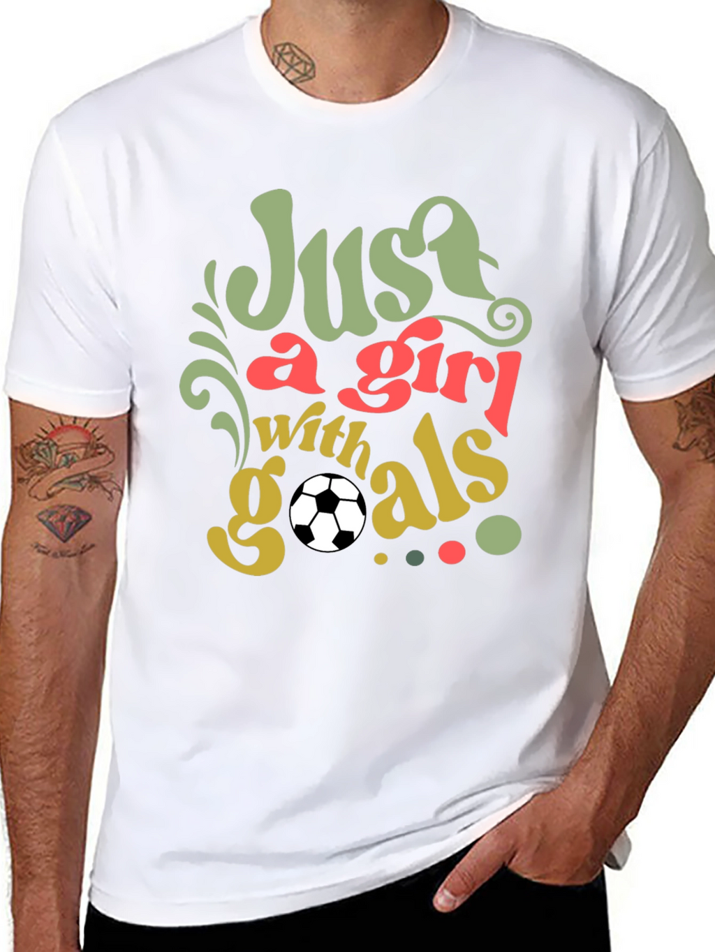 Just a Girl with Goals Soccer T-Shirt