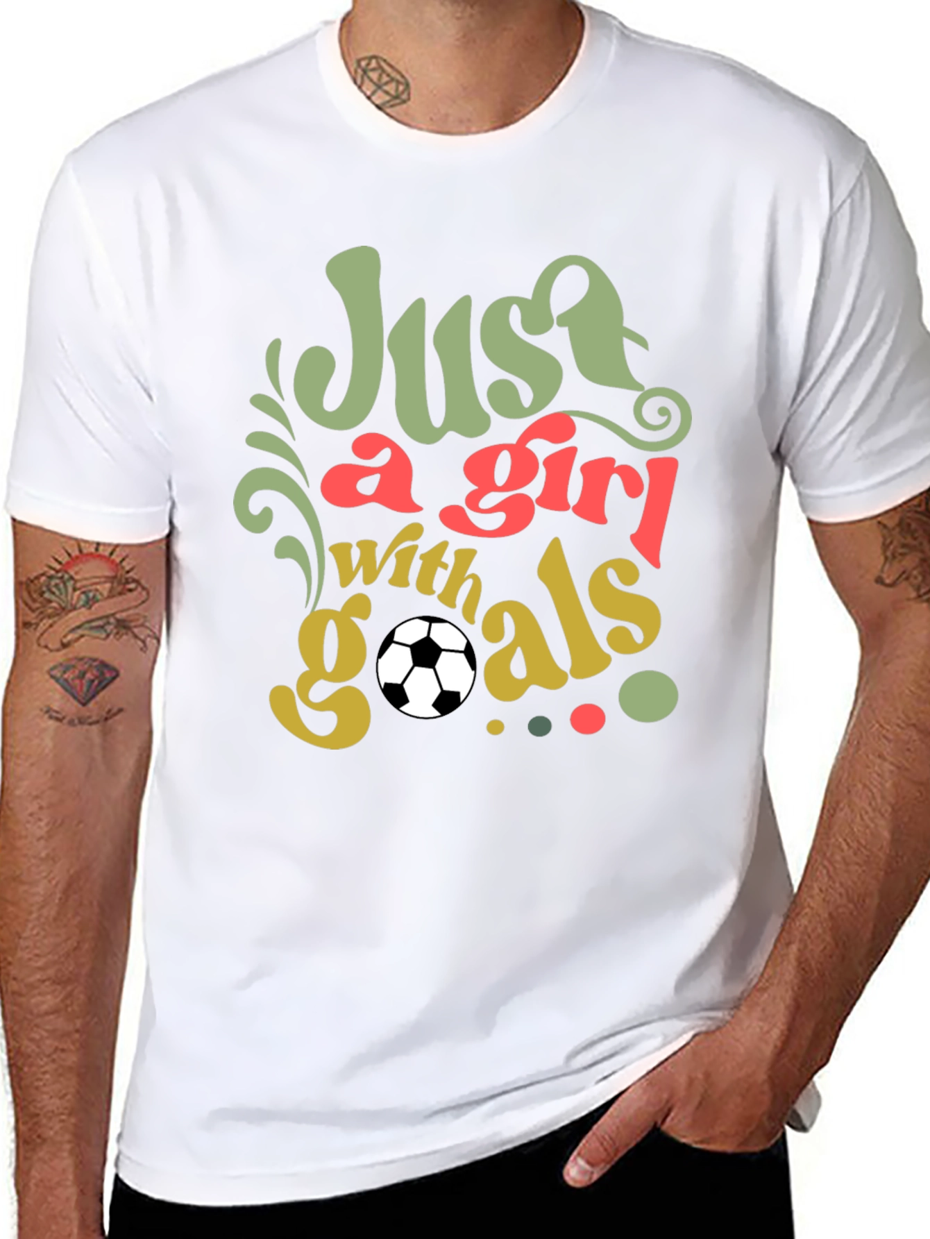 Just a Girl with Goals Soccer T-Shirt