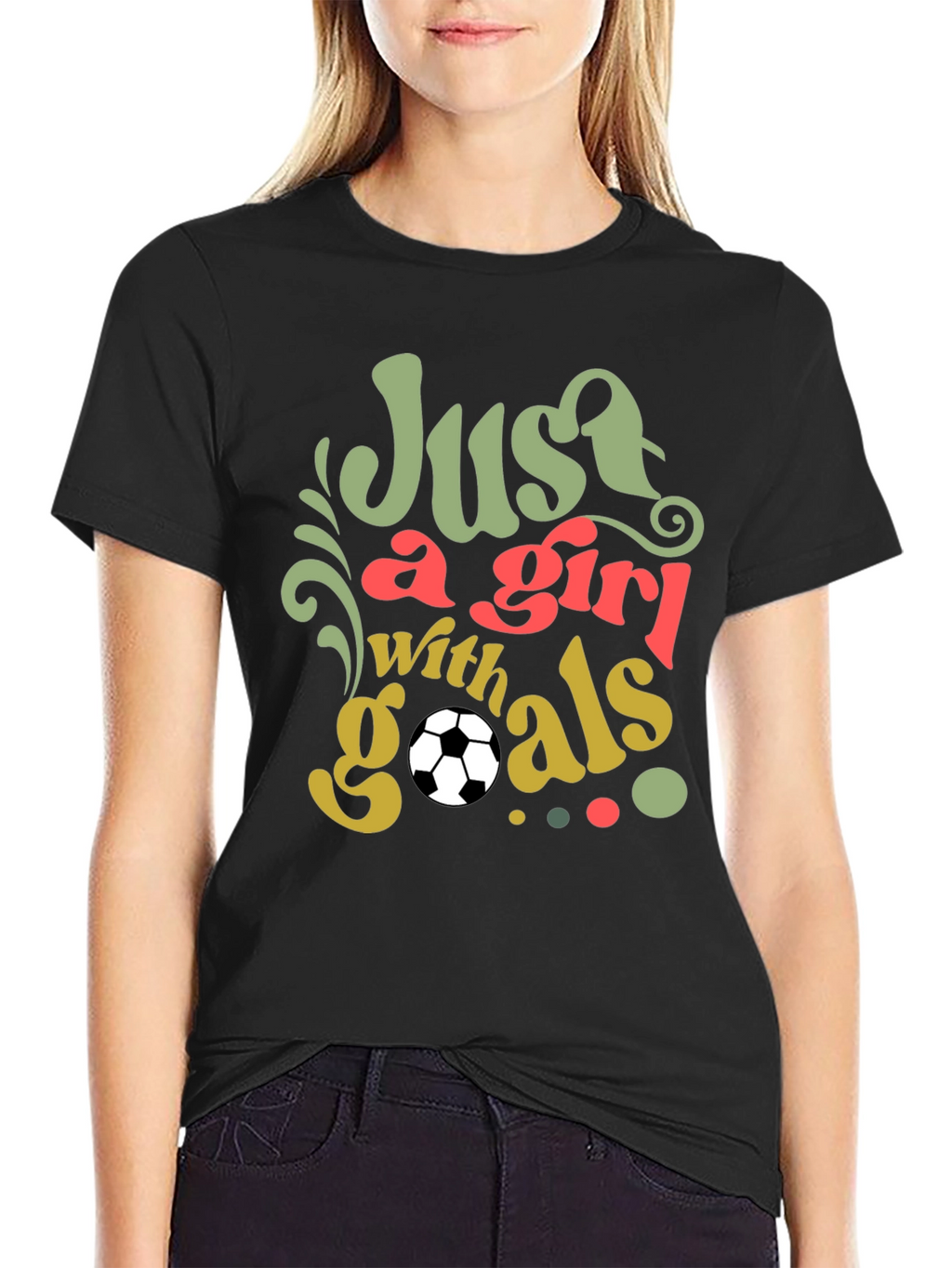 Just a Girl with Goals Soccer T-Shirt