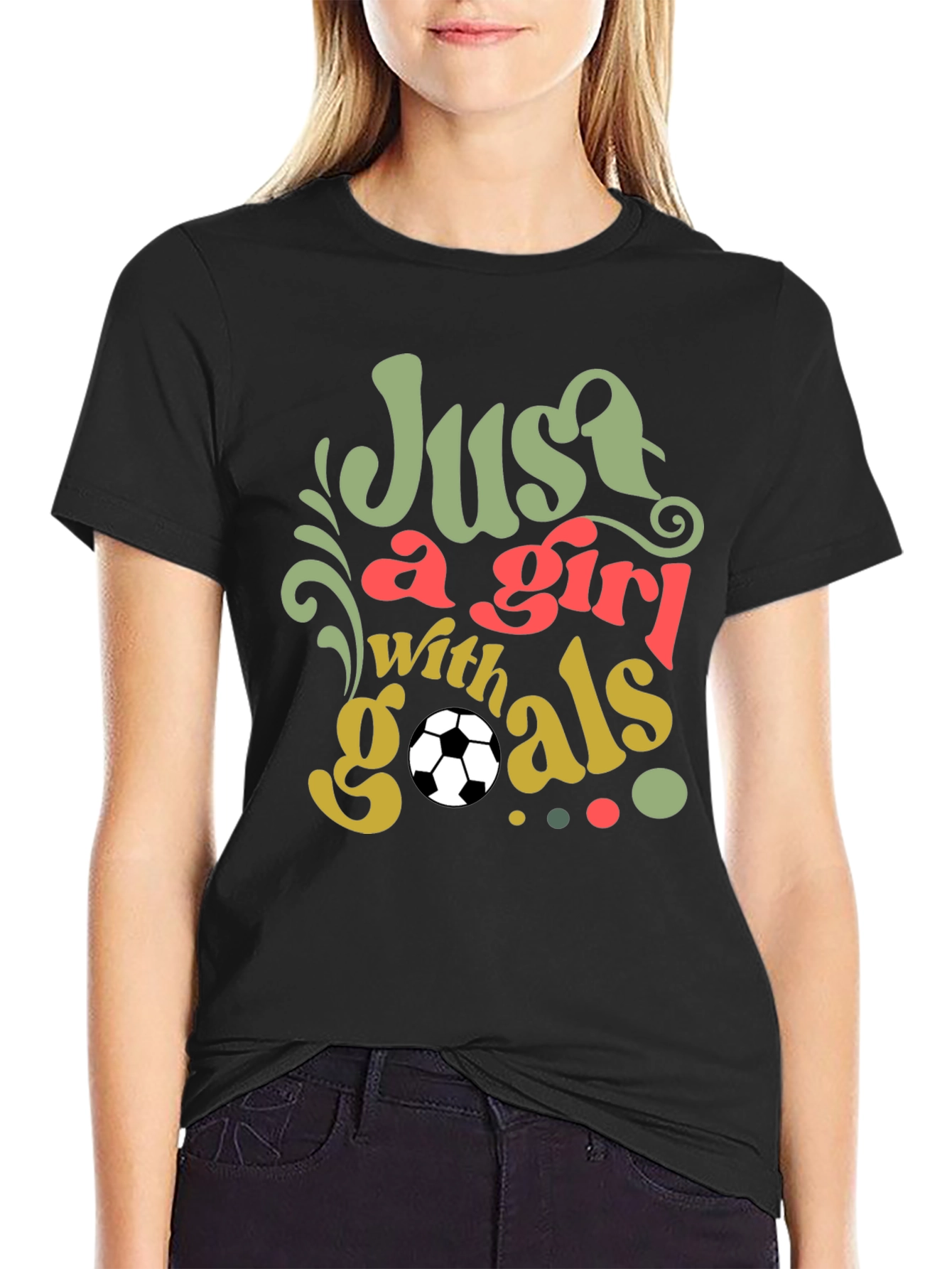 Just a Girl with Goals Soccer T-Shirt