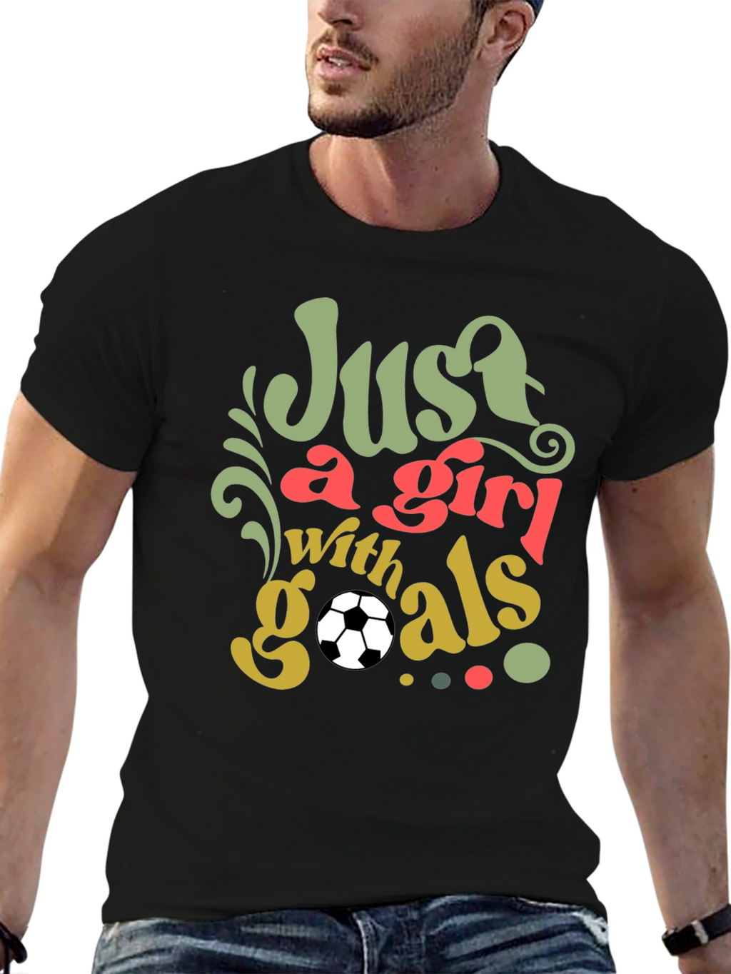 Just a Girl with Goals Soccer T-Shirt