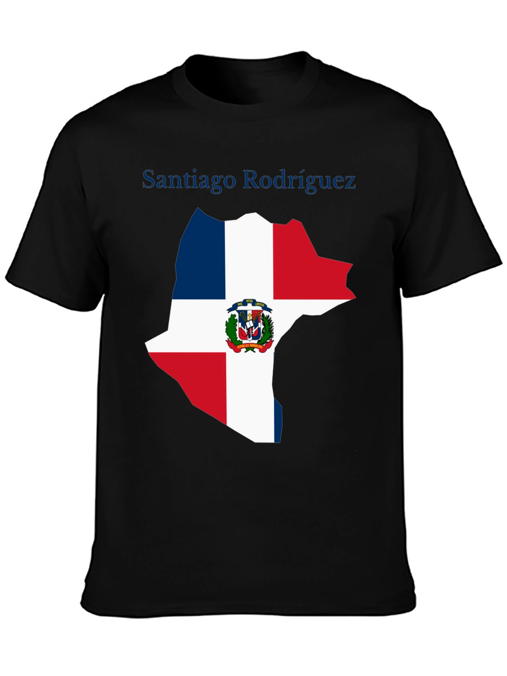 Dominican Republic Flag Map T-Shirt