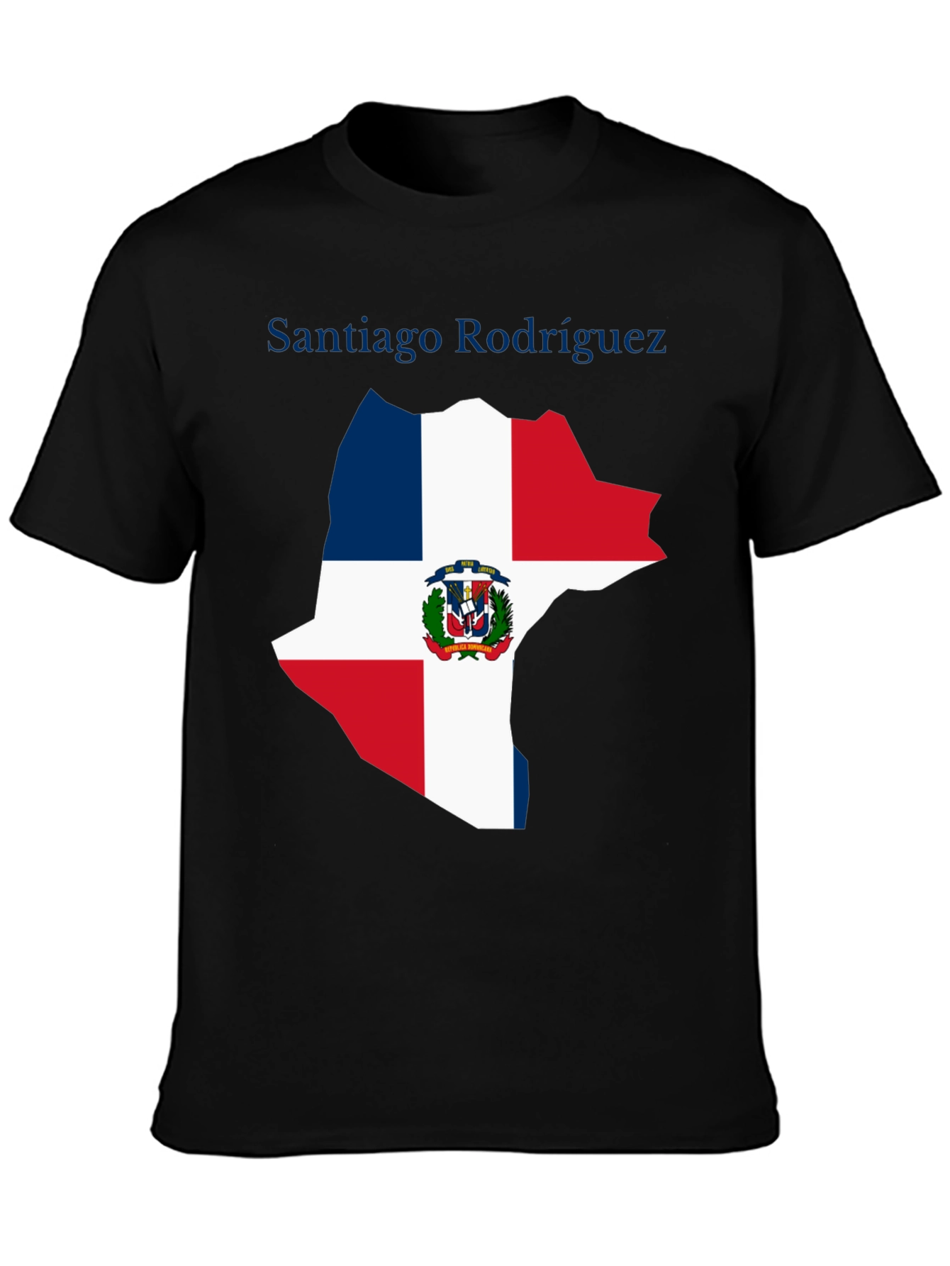 Dominican Republic Flag Map T-Shirt
