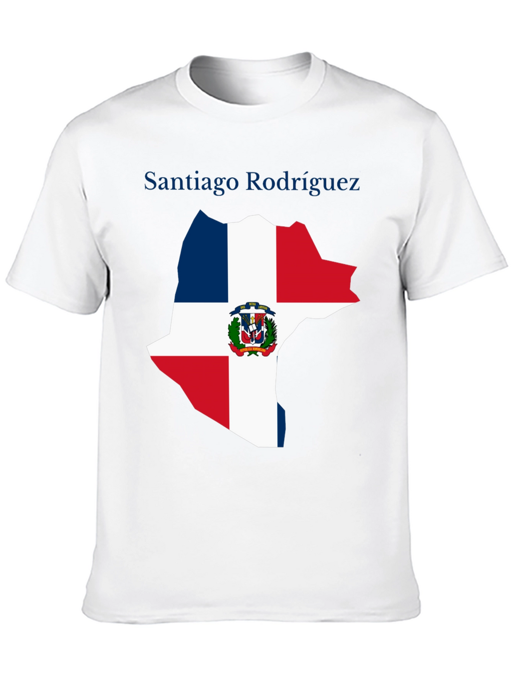 Dominican Republic Flag Map T-Shirt