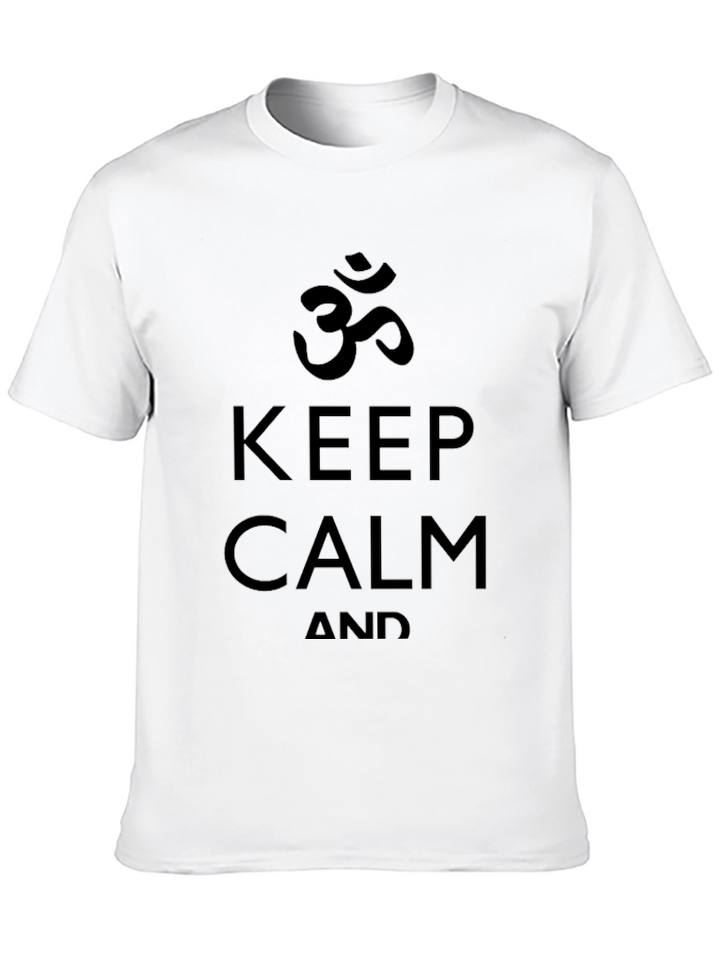 Keep Calm Om Yoga Black T-Shirt
