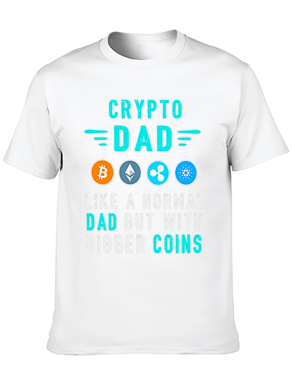 Crypto Dad T-Shirt - Bitcoin Ethereum Ripple Cardano
