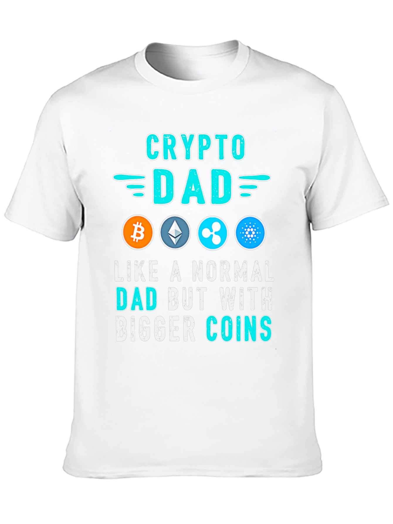 Crypto Dad T-Shirt - Bitcoin Ethereum Ripple Cardano