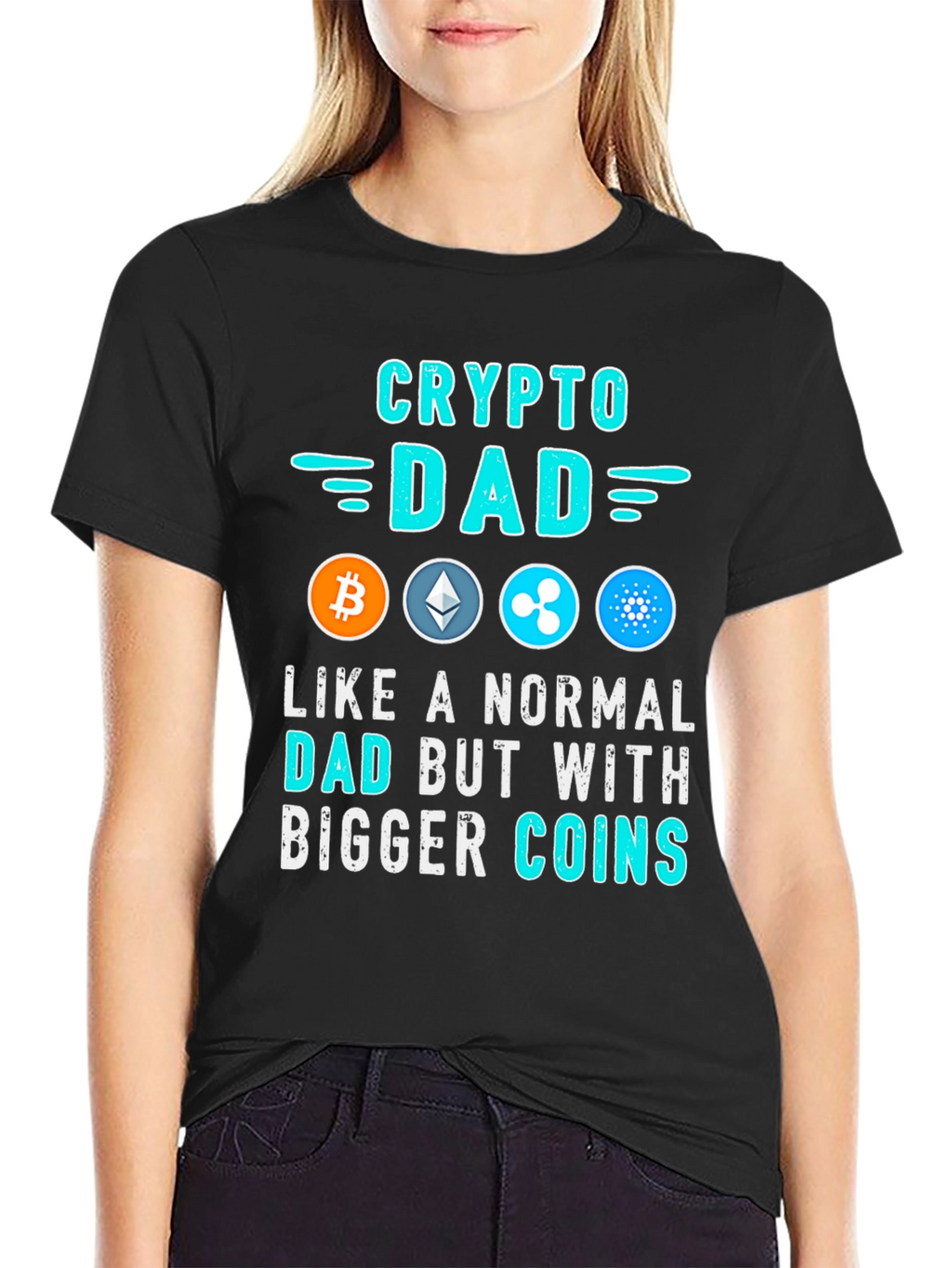 Crypto Dad T-Shirt - Bitcoin Ethereum Ripple Cardano